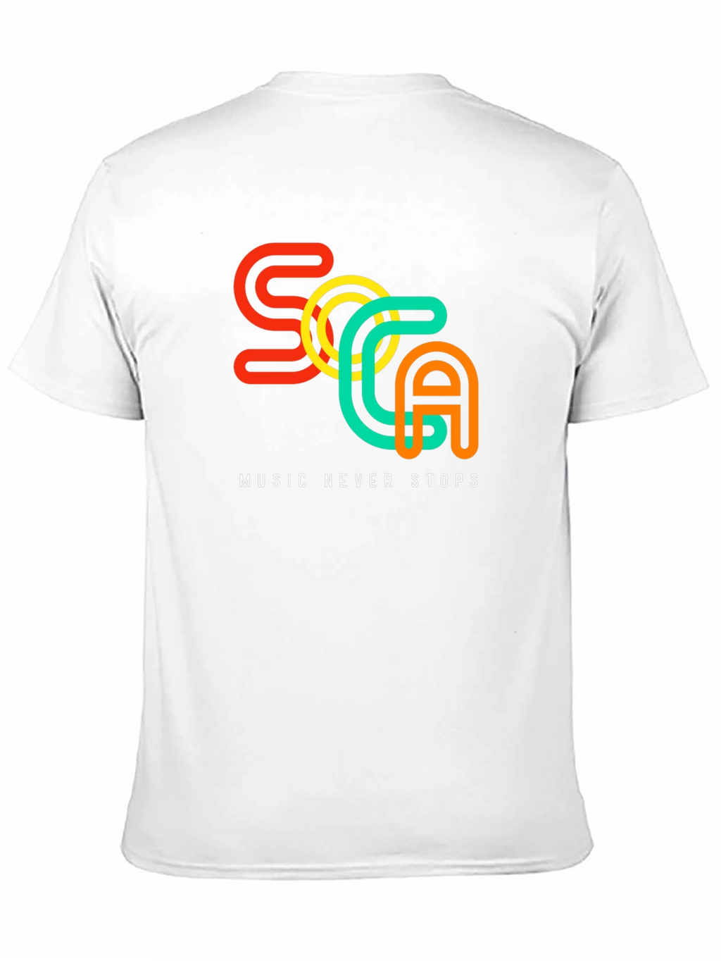 Soca Music Never Stops Black T-Shirt