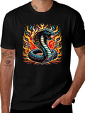 Fiery Snake T-Shirt: Cobra Design