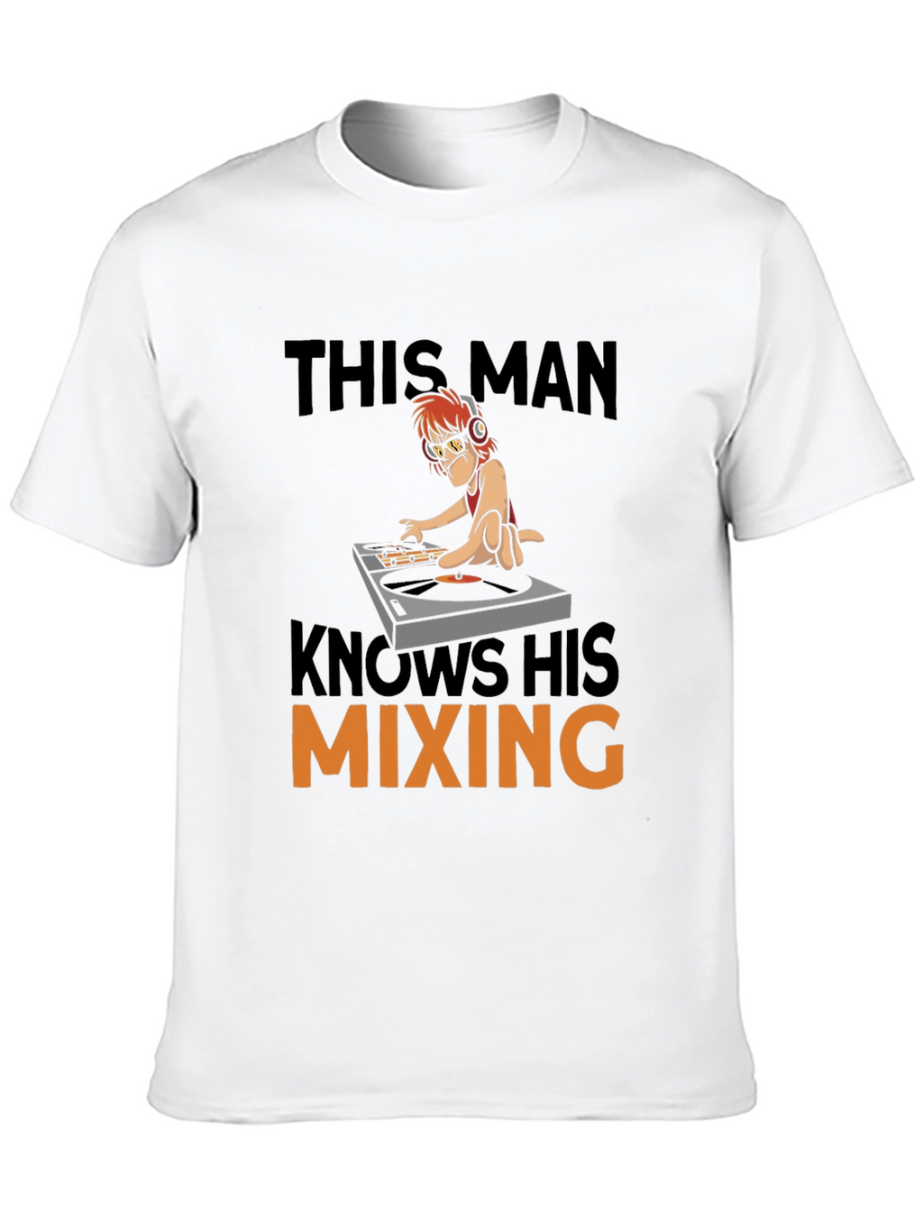 DJ Mixing T-Shirt - Humorous Cartoon Graphic Tee
