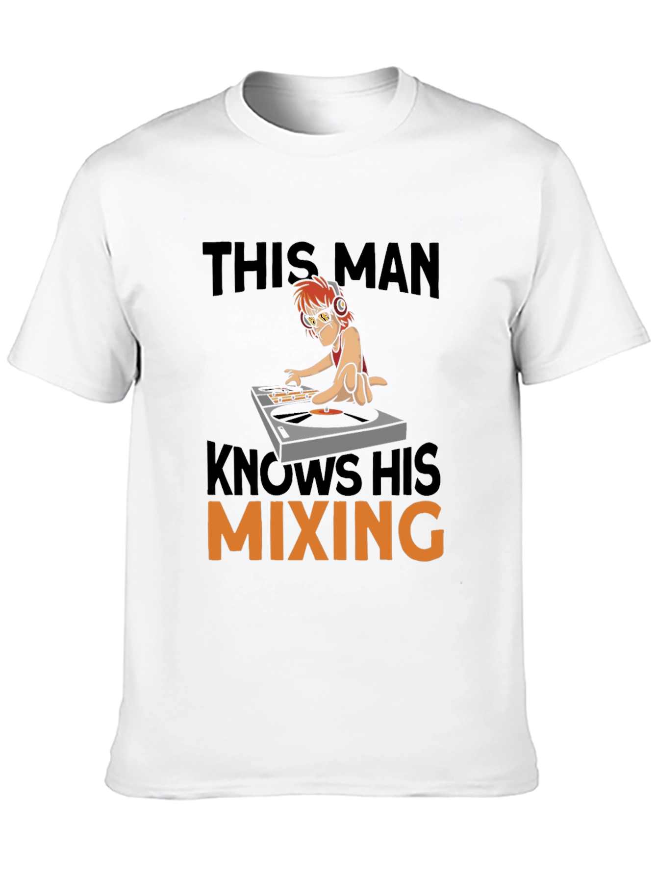 DJ Mixing T-Shirt - Humorous Cartoon Graphic Tee
