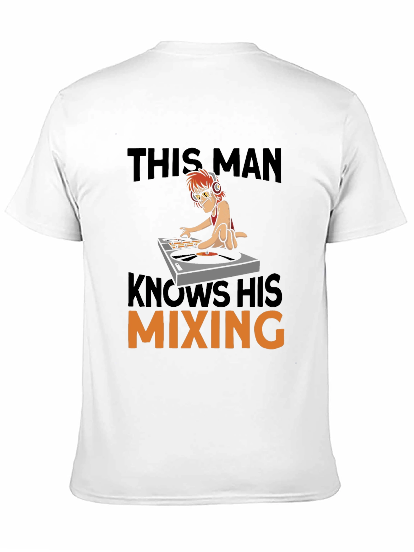 DJ Mixing T-Shirt - Humorous Cartoon Graphic Tee