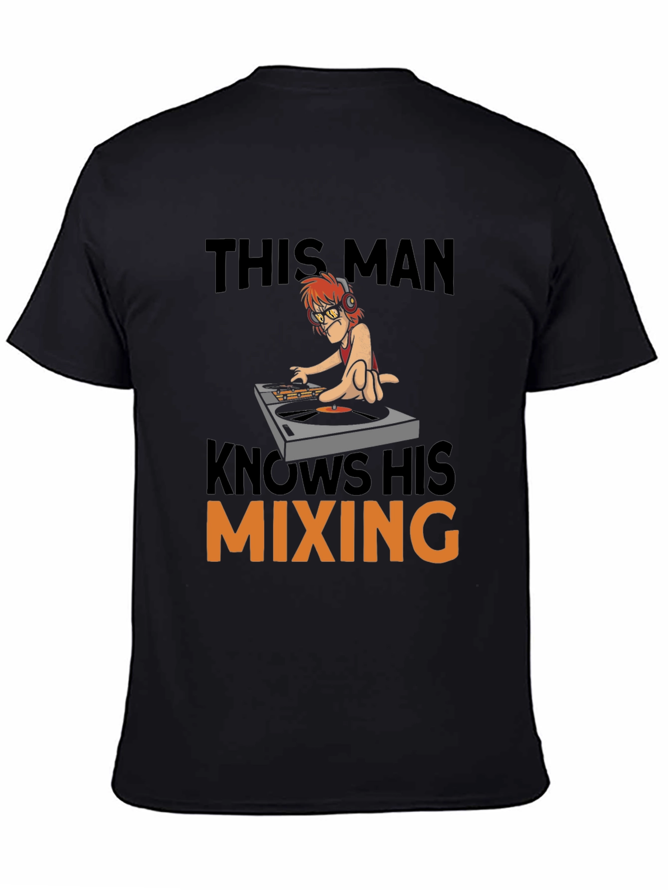 DJ Mixing T-Shirt - Humorous Cartoon Graphic Tee