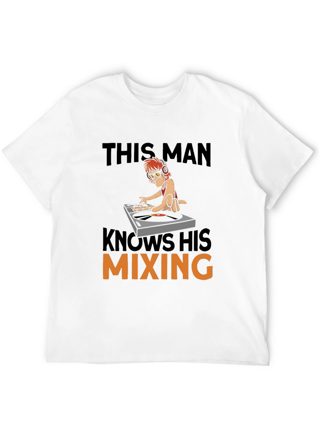DJ Mixing T-Shirt - Humorous Cartoon Graphic Tee