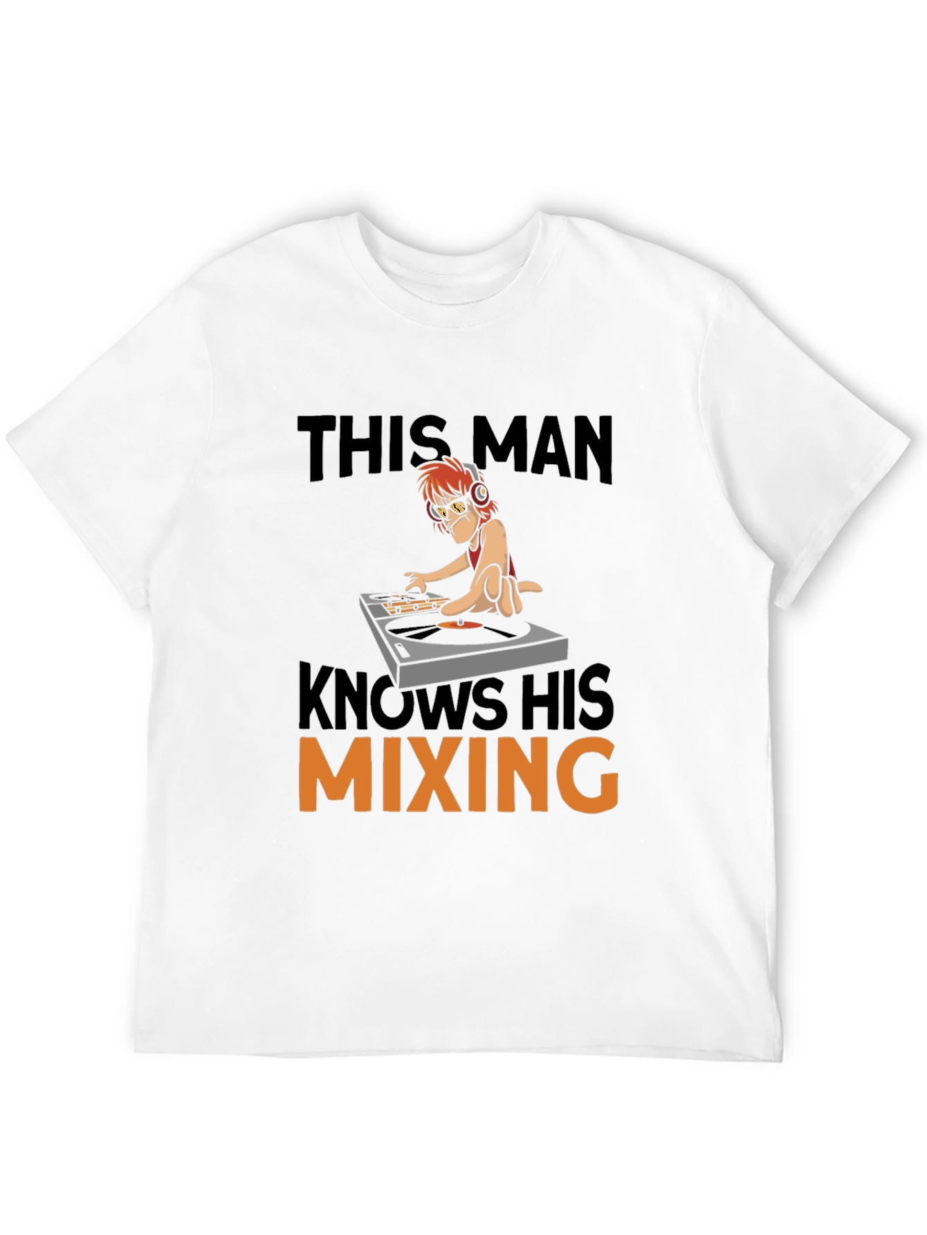 DJ Mixing T-Shirt - Humorous Cartoon Graphic Tee