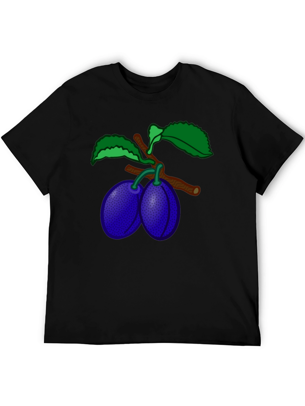 Plum Branch Graphic T-Shirt - Stylish Black Tee