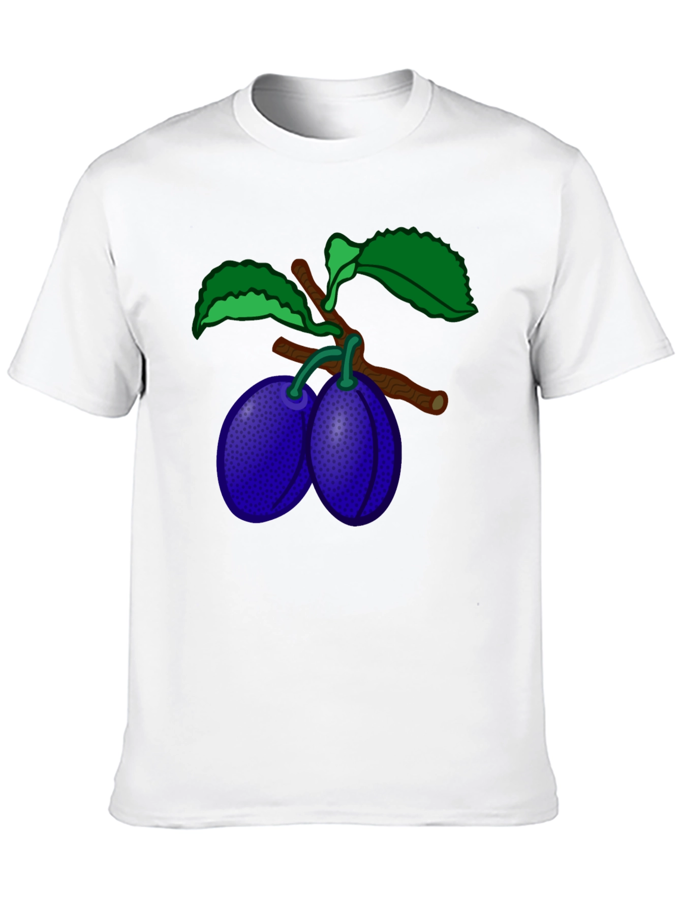 Plum Branch Graphic T-Shirt - Stylish Black Tee