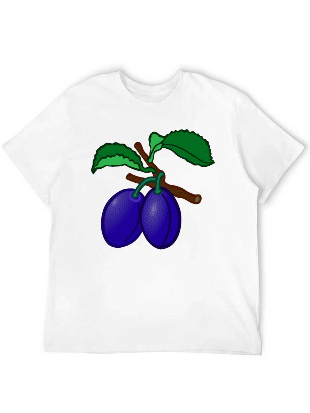 Plum Branch Graphic T-Shirt - Stylish Black Tee