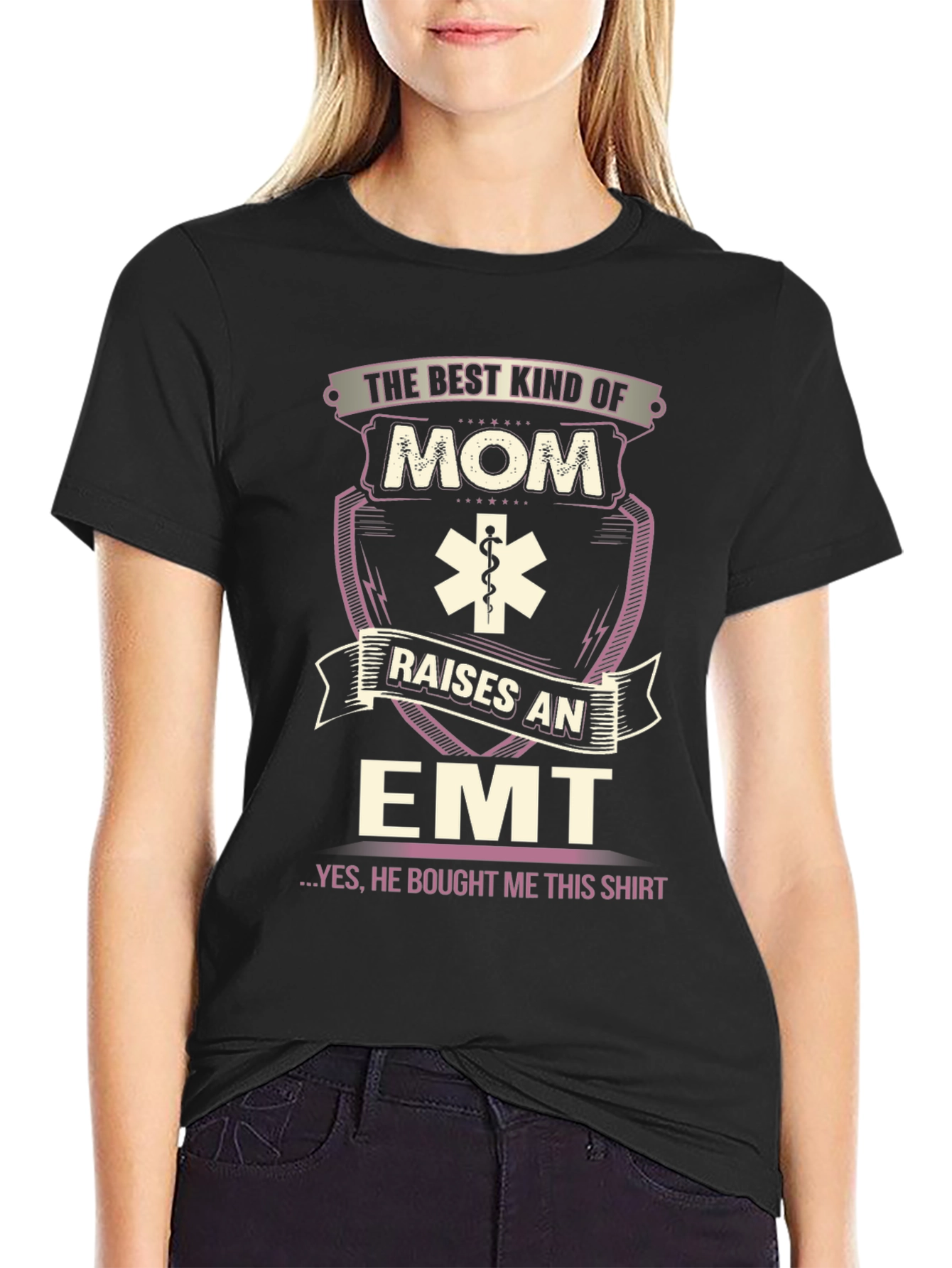 Best Kind of Mom Raises an EMT Graphic T-Shirt