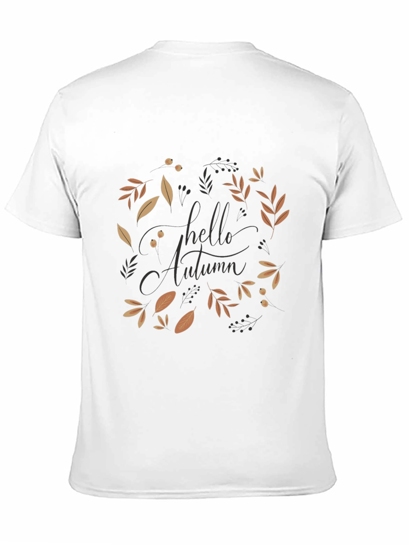 Autumn Leaves Black Graphic T-Shirt