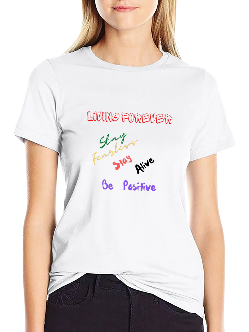 Inspirational Graphic Tee - Living Forever