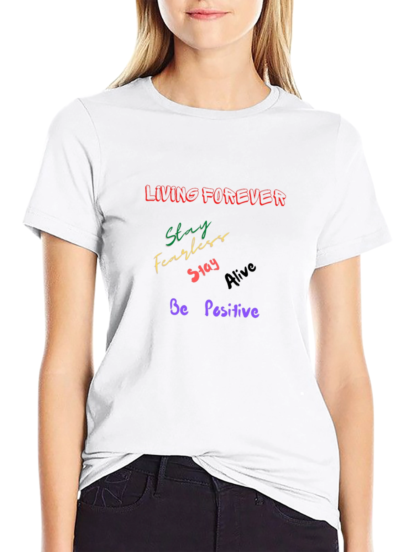 Inspirational Graphic Tee - Living Forever