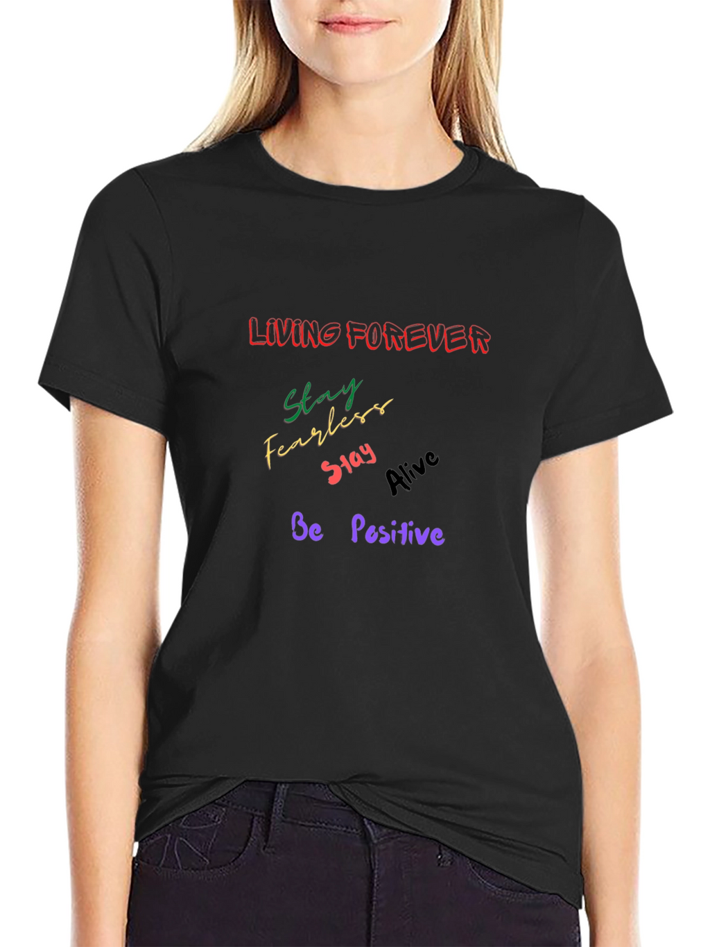 Inspirational Graphic Tee - Living Forever
