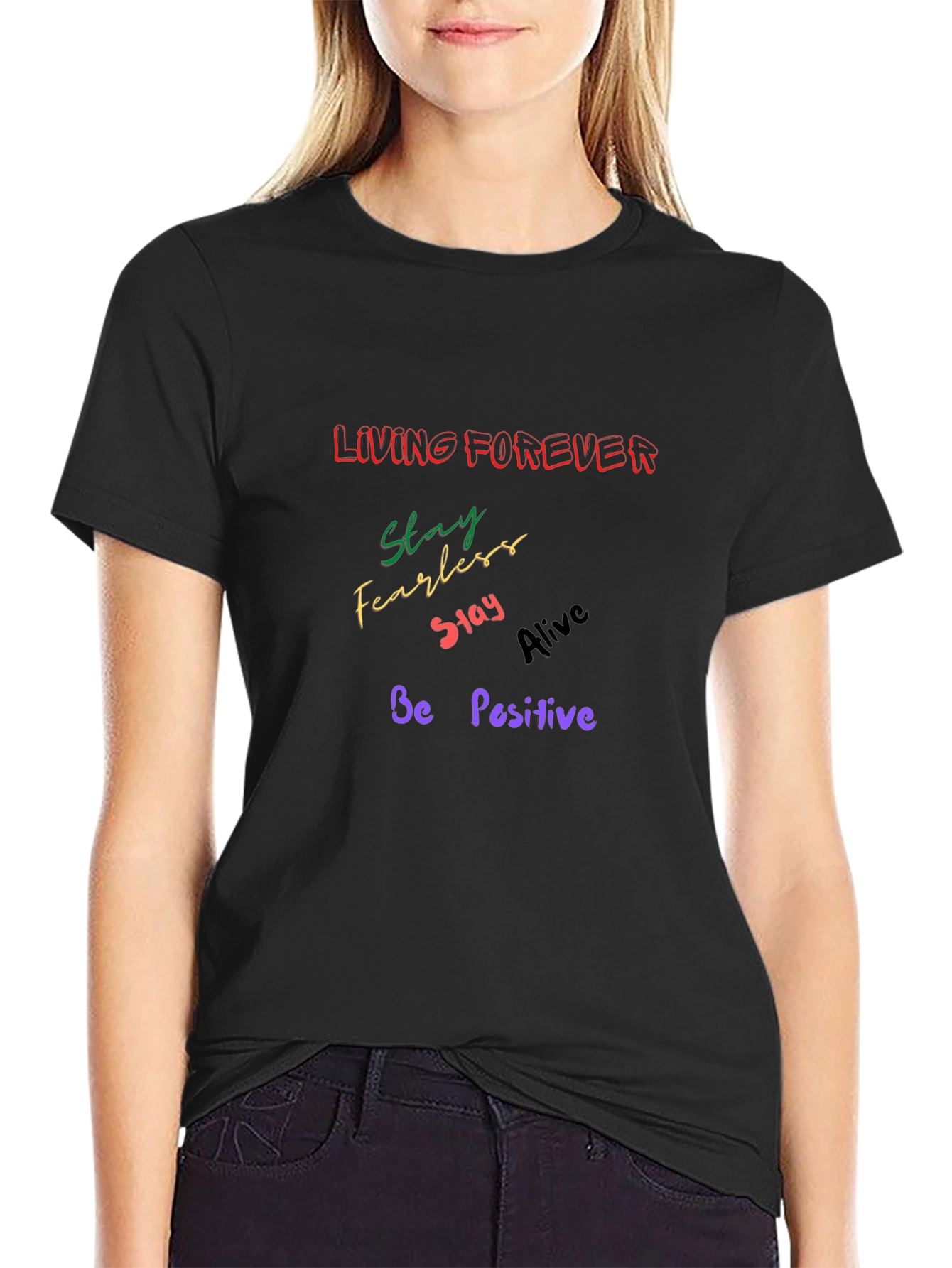 Inspirational Graphic Tee - Living Forever