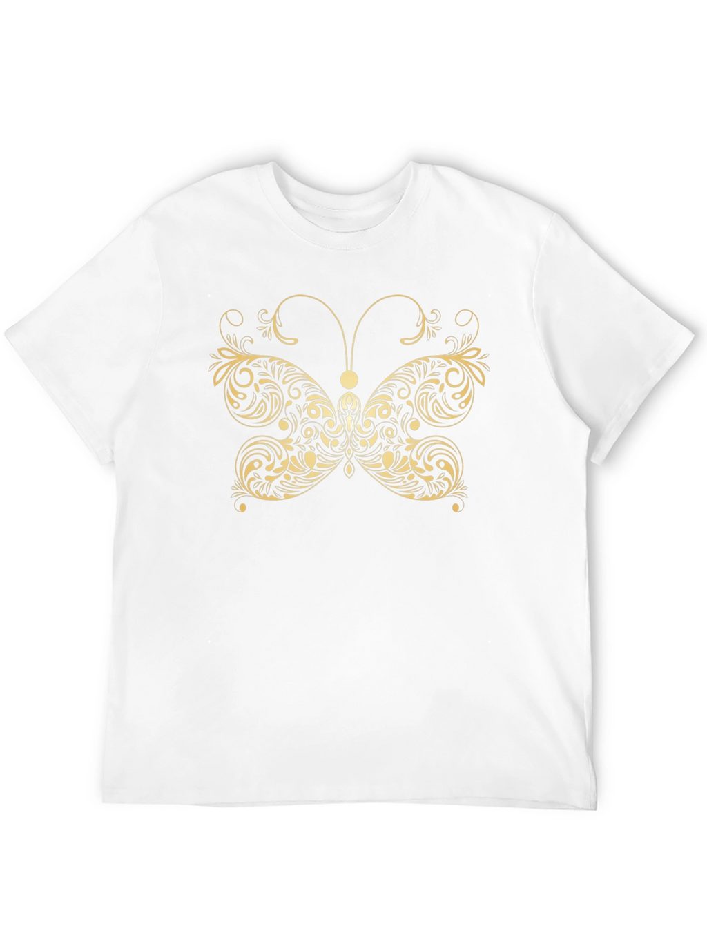 Elegant Butterfly Graphic Tee - Black
