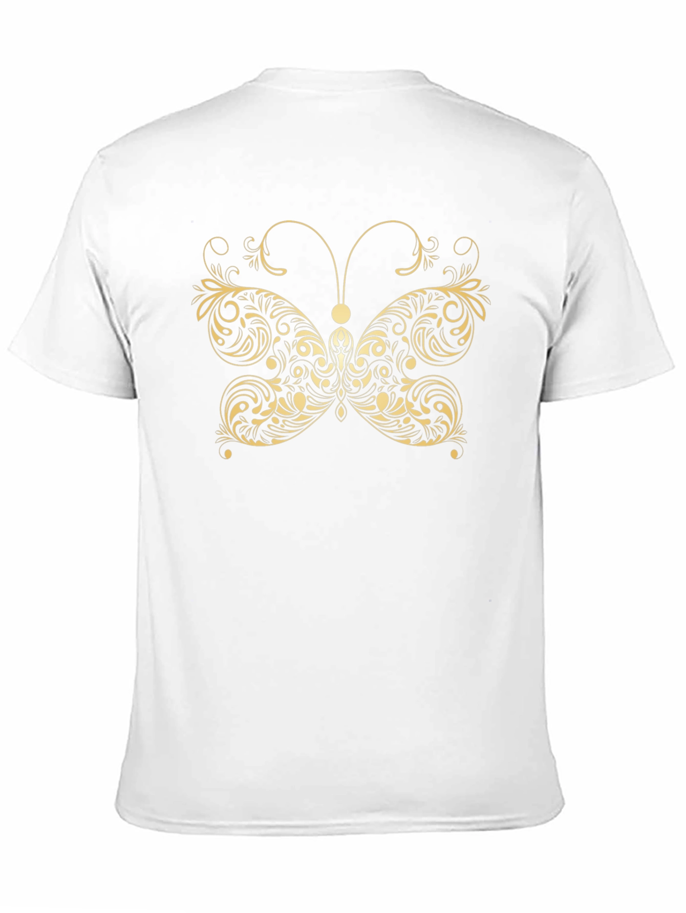 Elegant Butterfly Graphic Tee - Black