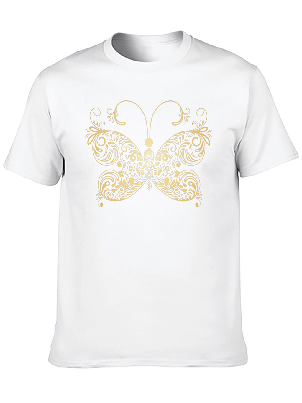 Elegant Butterfly Graphic Tee - Black