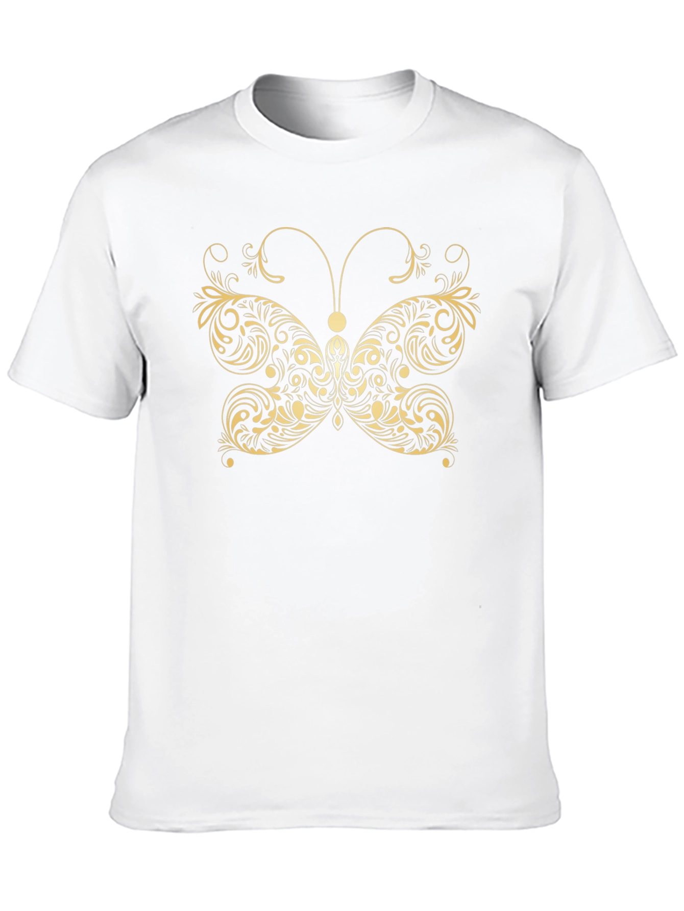 Elegant Butterfly Graphic Tee - Black