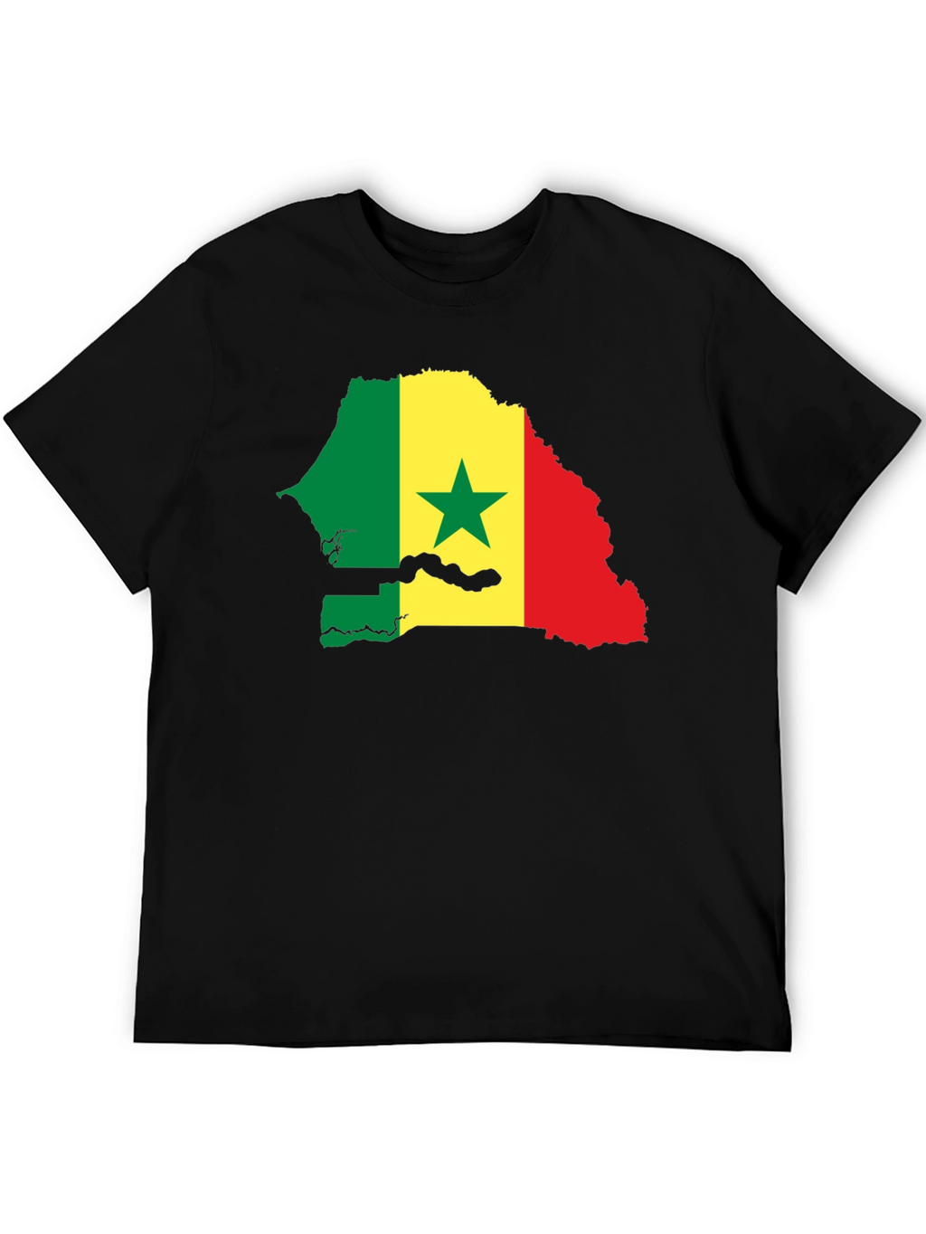 Senegal Flag Map Graphic Tee