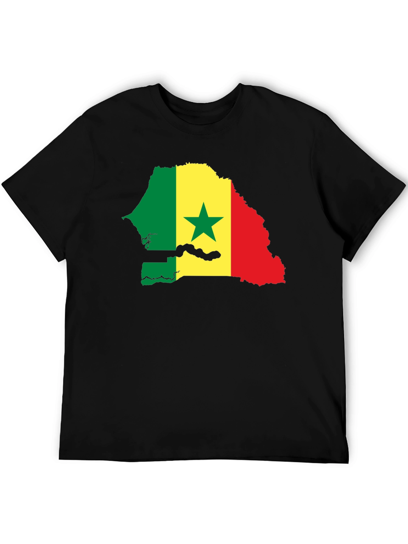 Senegal Flag Map Graphic Tee