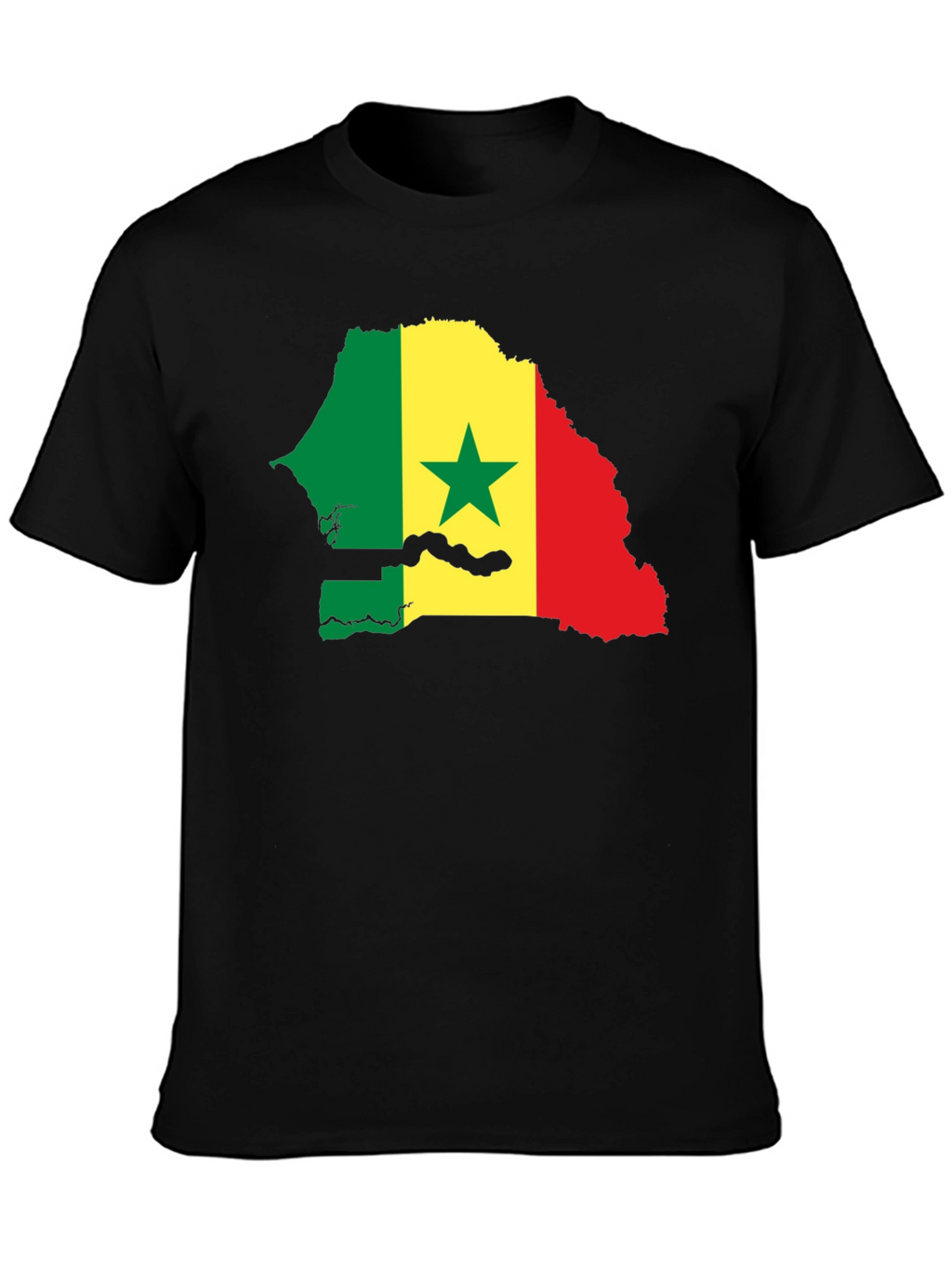 Senegal Flag Map Graphic Tee