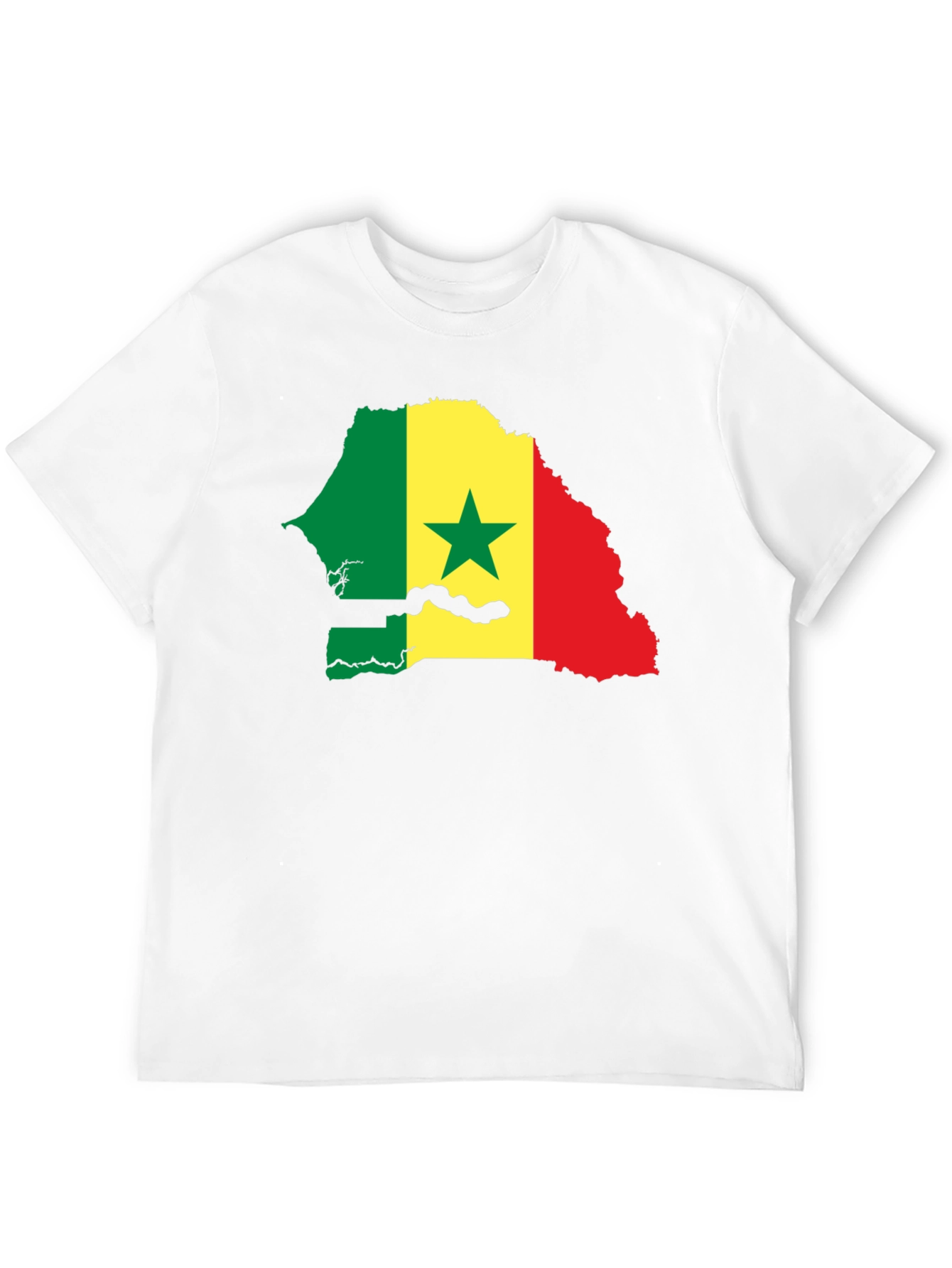 Senegal Flag Map Graphic Tee