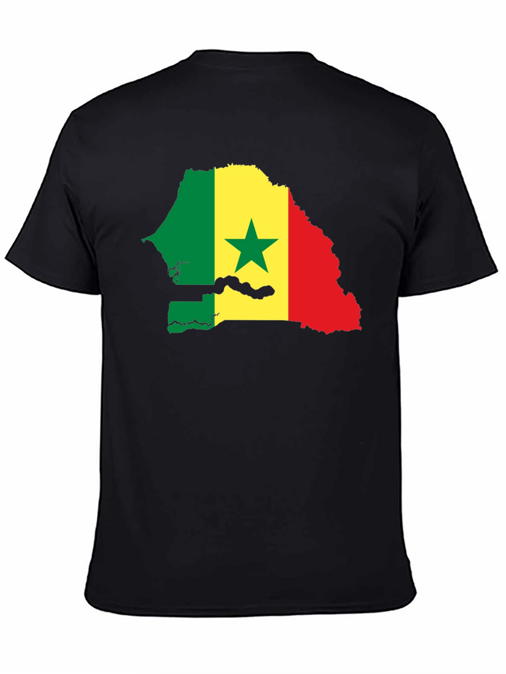 Senegal Flag Map Graphic Tee