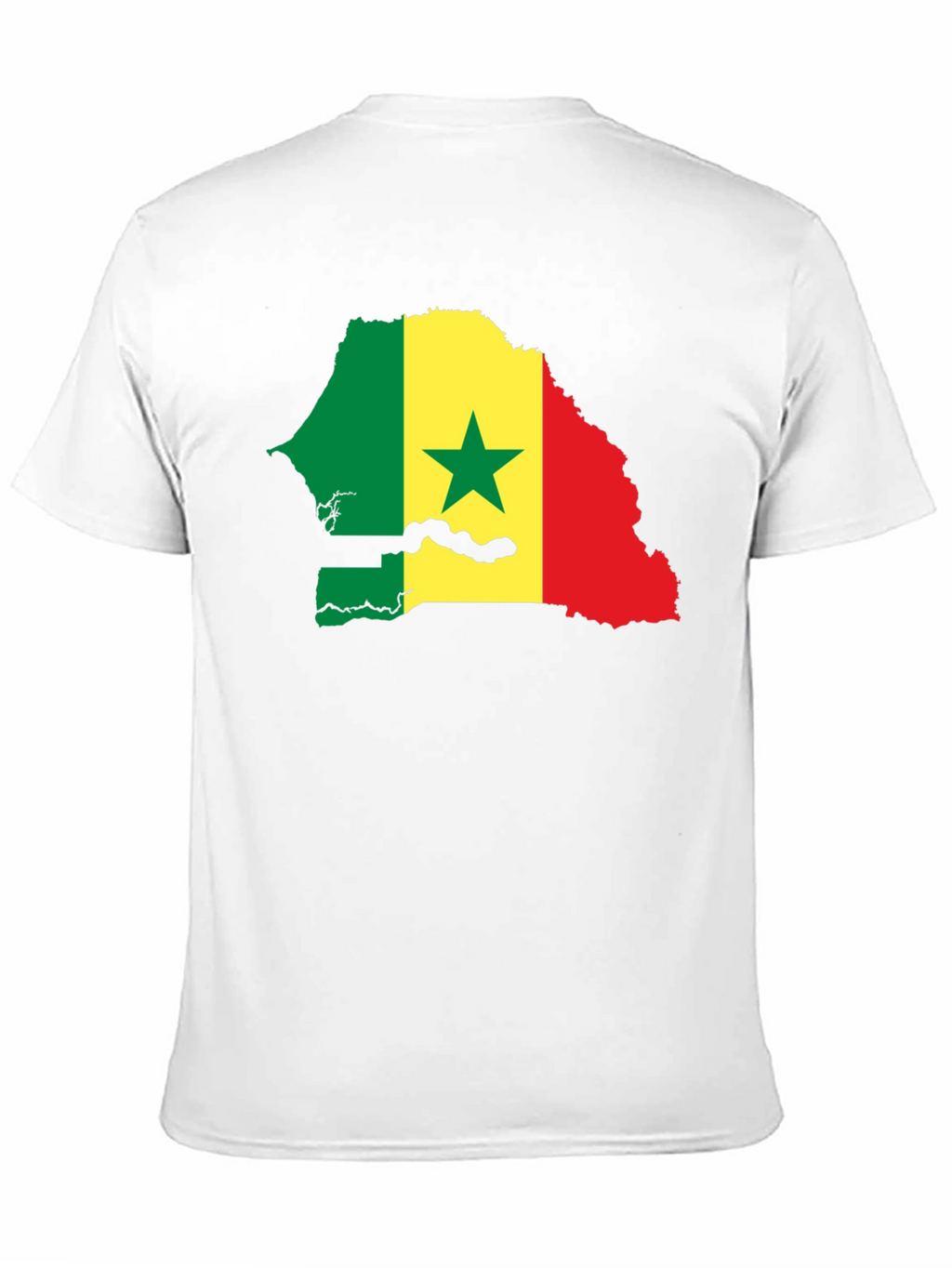 Senegal Flag Map Graphic Tee
