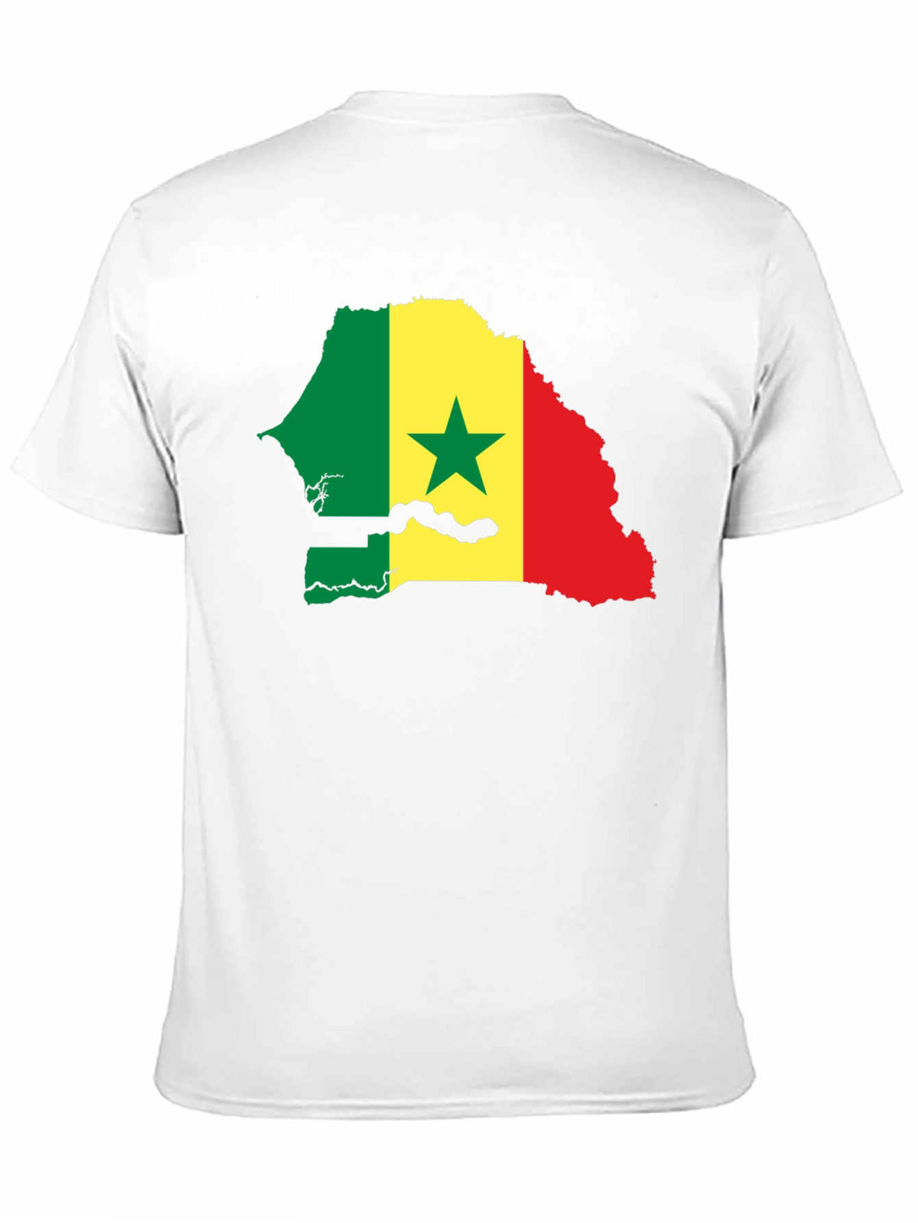 Senegal Flag Map Graphic Tee