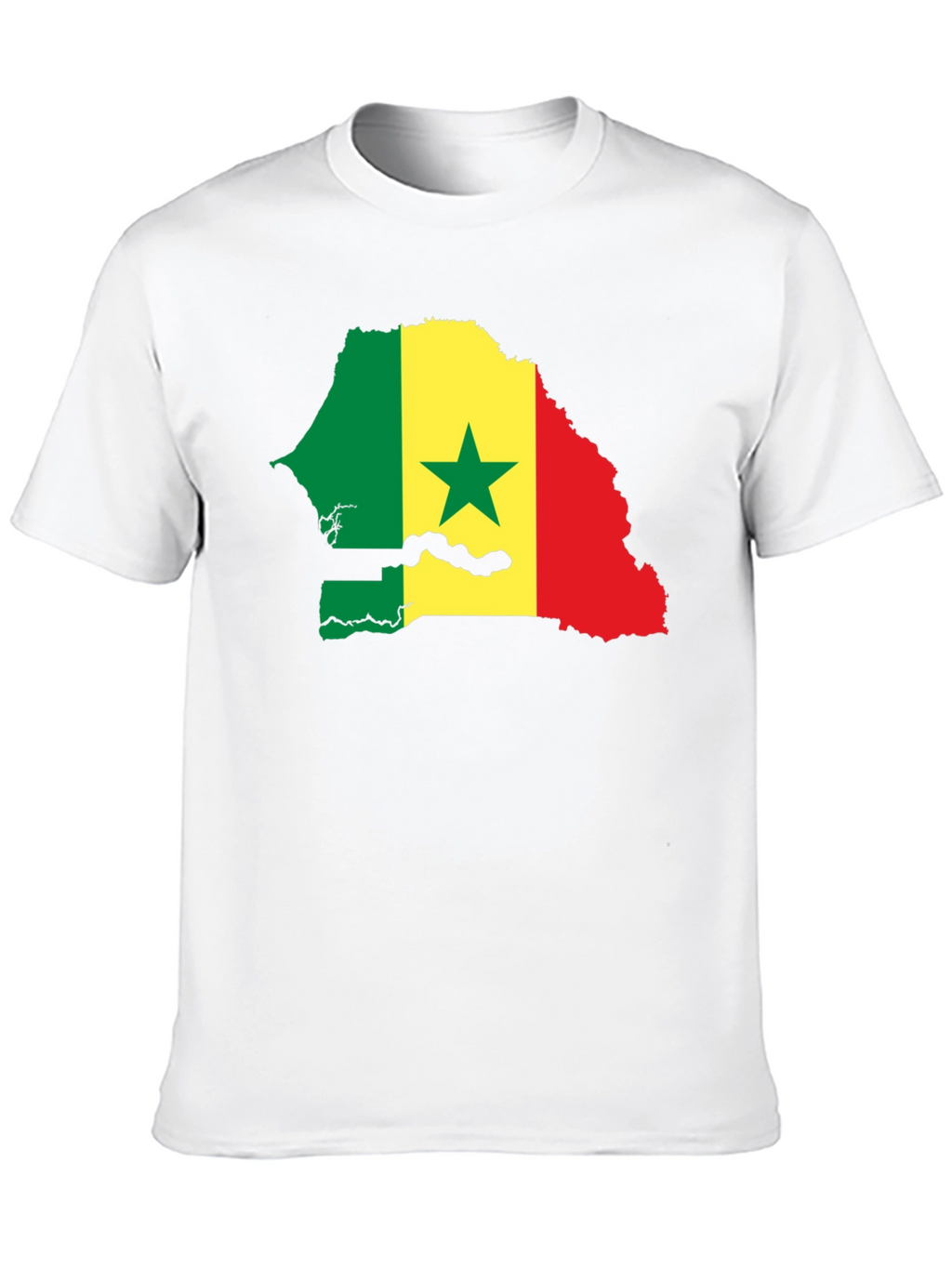 Senegal Flag Map Graphic Tee