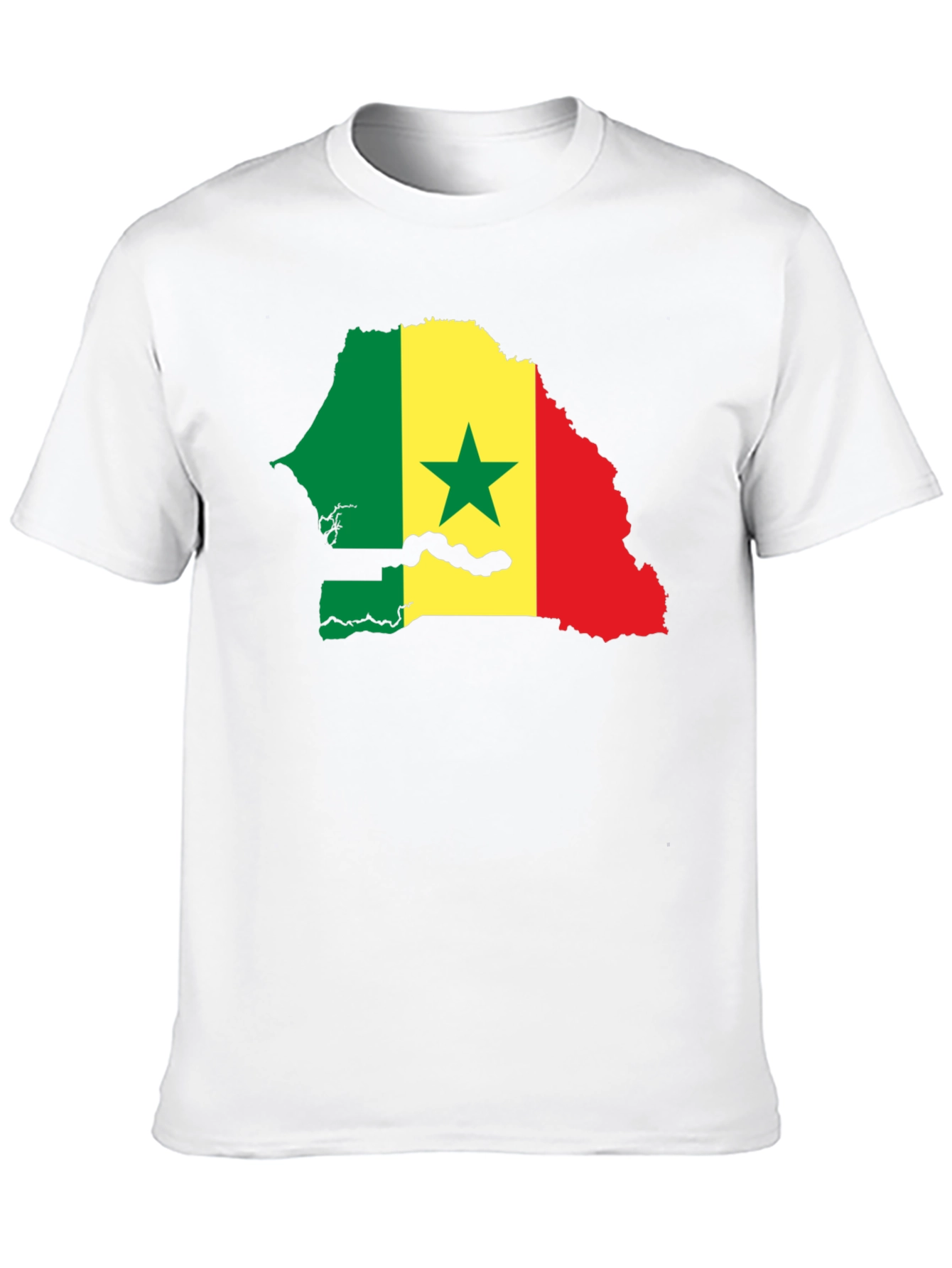 Senegal Flag Map Graphic Tee