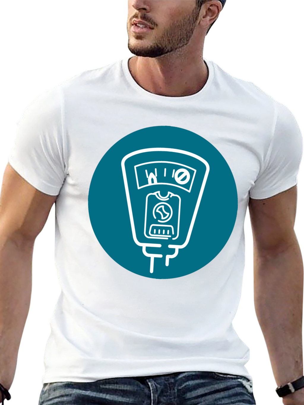 Retro Parking Meter Graphic T-Shirt