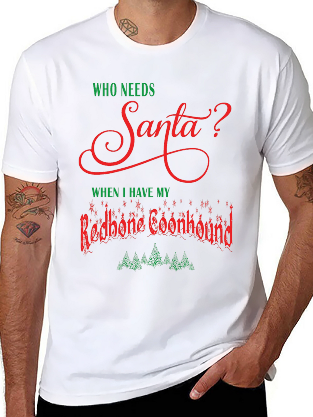 Redbone Coonhound Christmas T-Shirt