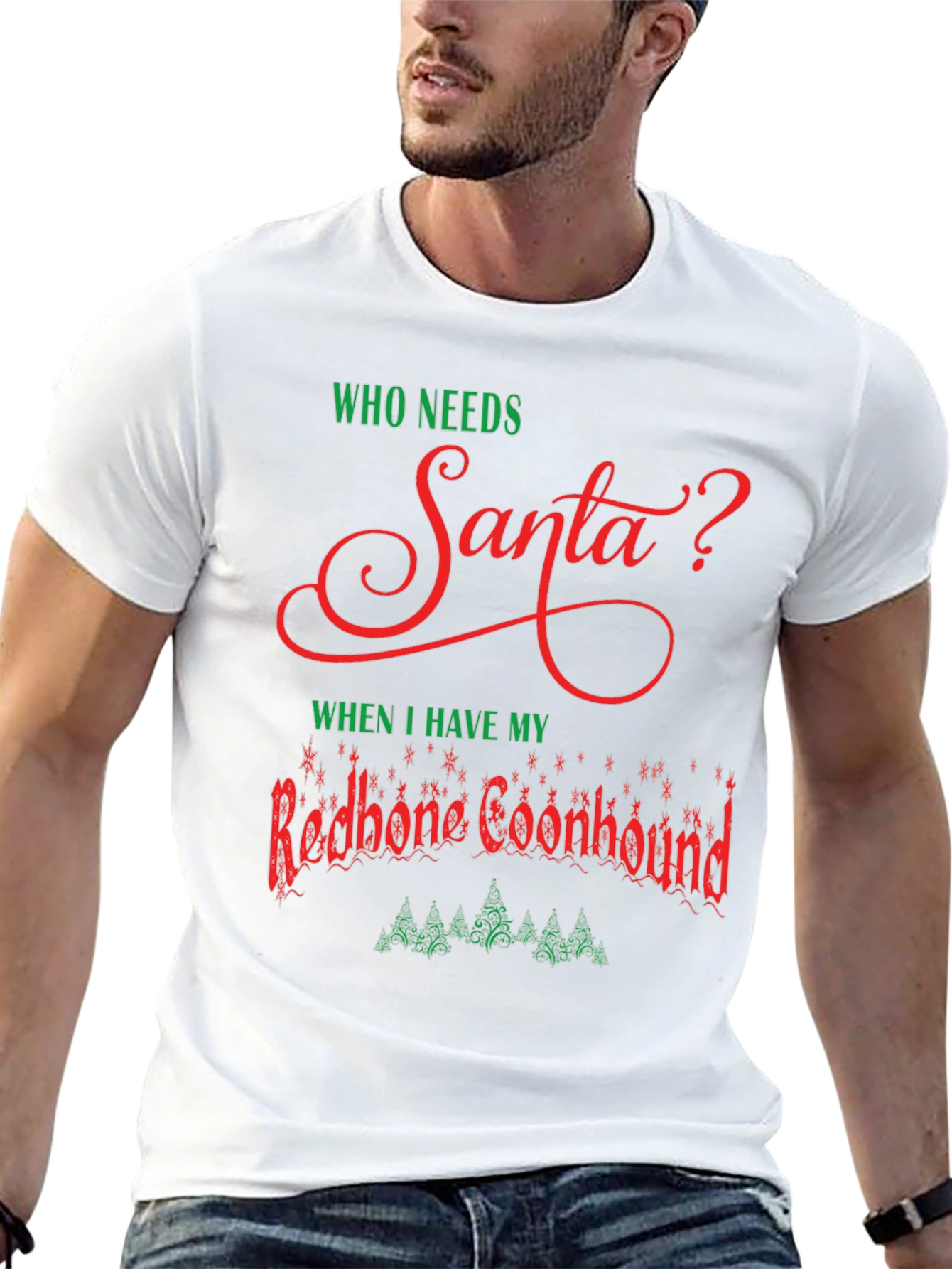 Redbone Coonhound Christmas T-Shirt