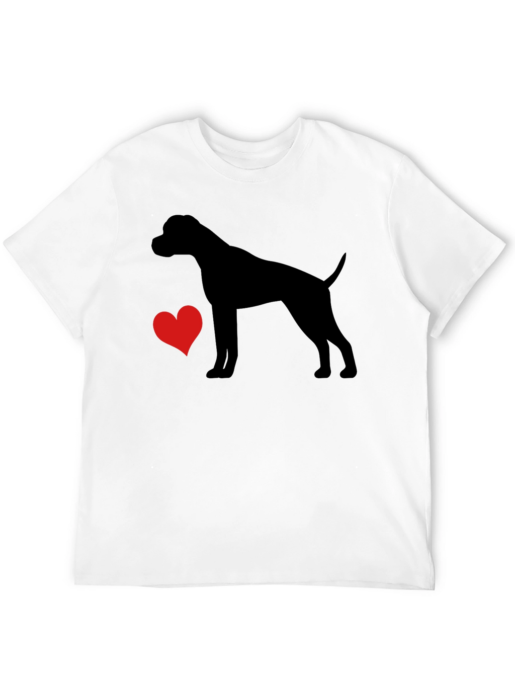 Dog Lover T-Shirt - Heart & Canine Silhouette