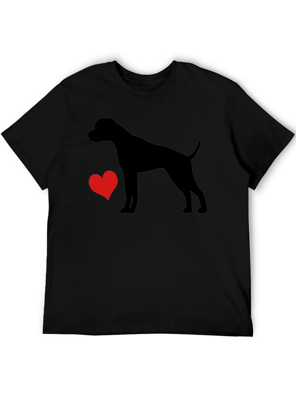 Dog Lover T-Shirt - Heart & Canine Silhouette