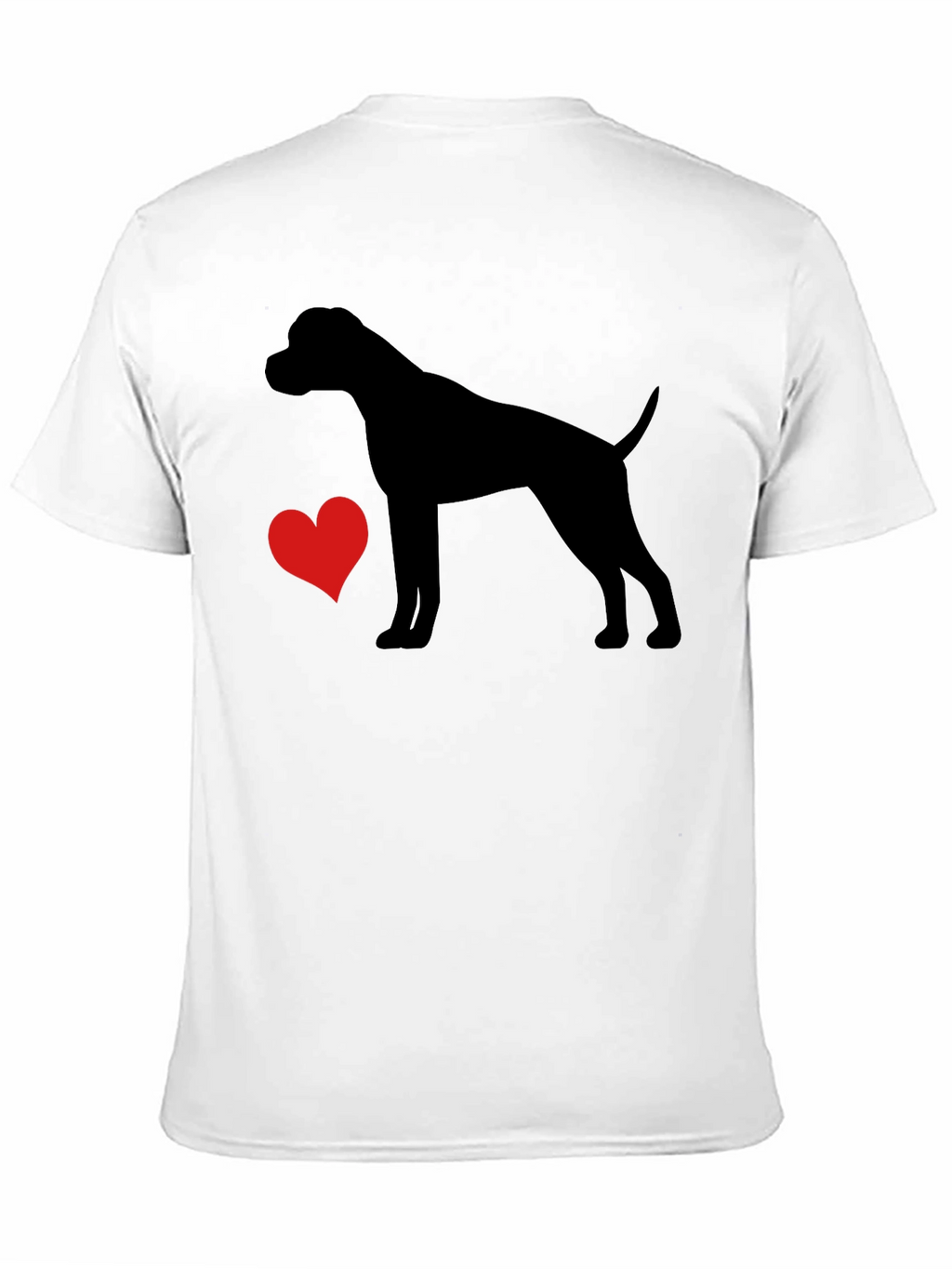 Dog Lover T-Shirt - Heart & Canine Silhouette