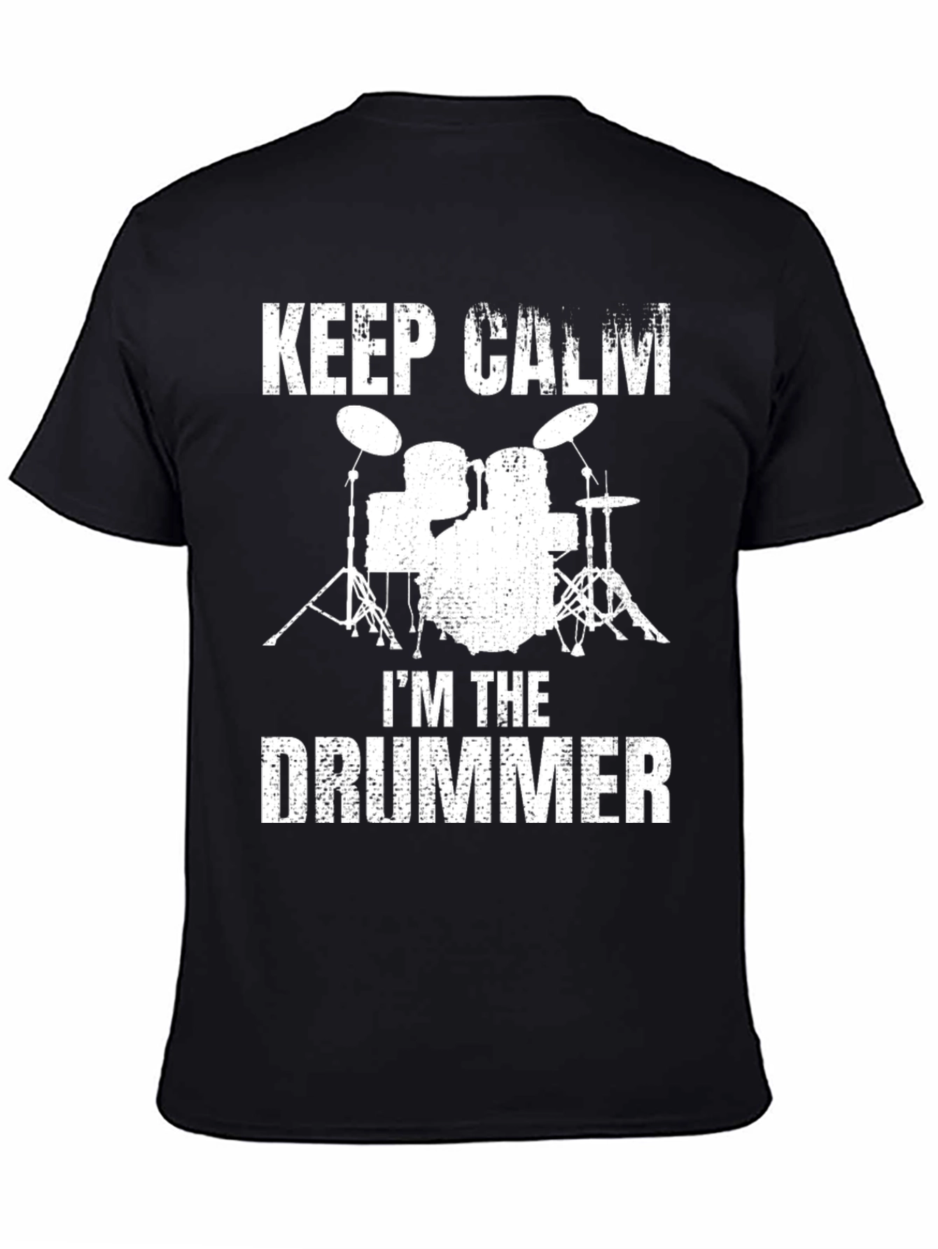 Keep Calm Im The Drummer Black T-Shirt
