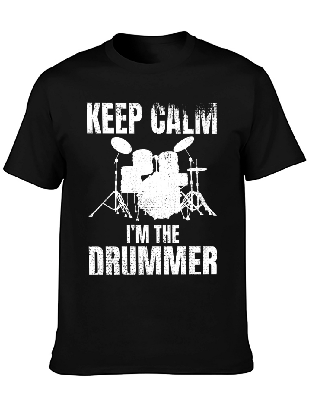 Keep Calm Im The Drummer Black T-Shirt