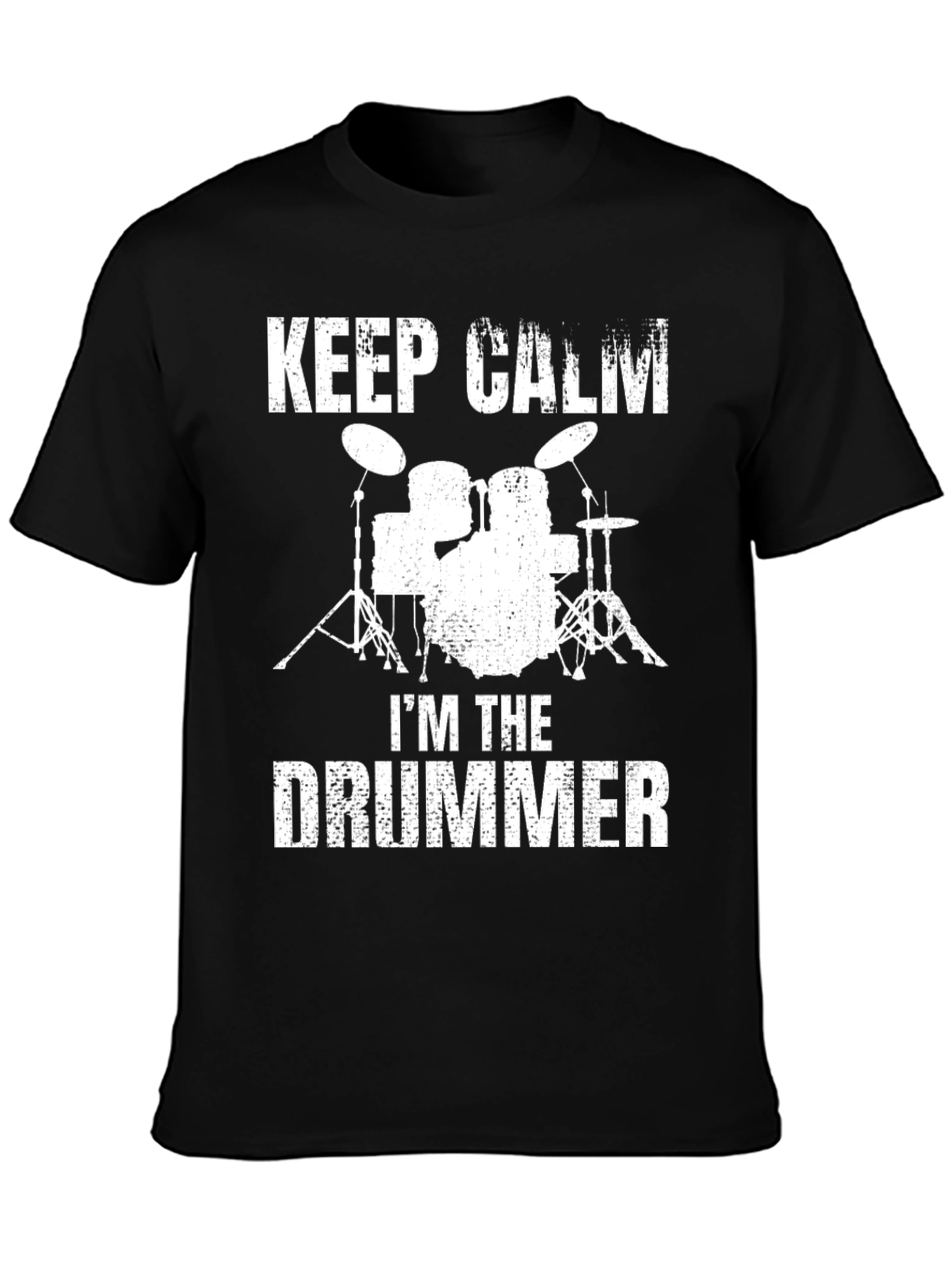 Keep Calm Im The Drummer Black T-Shirt