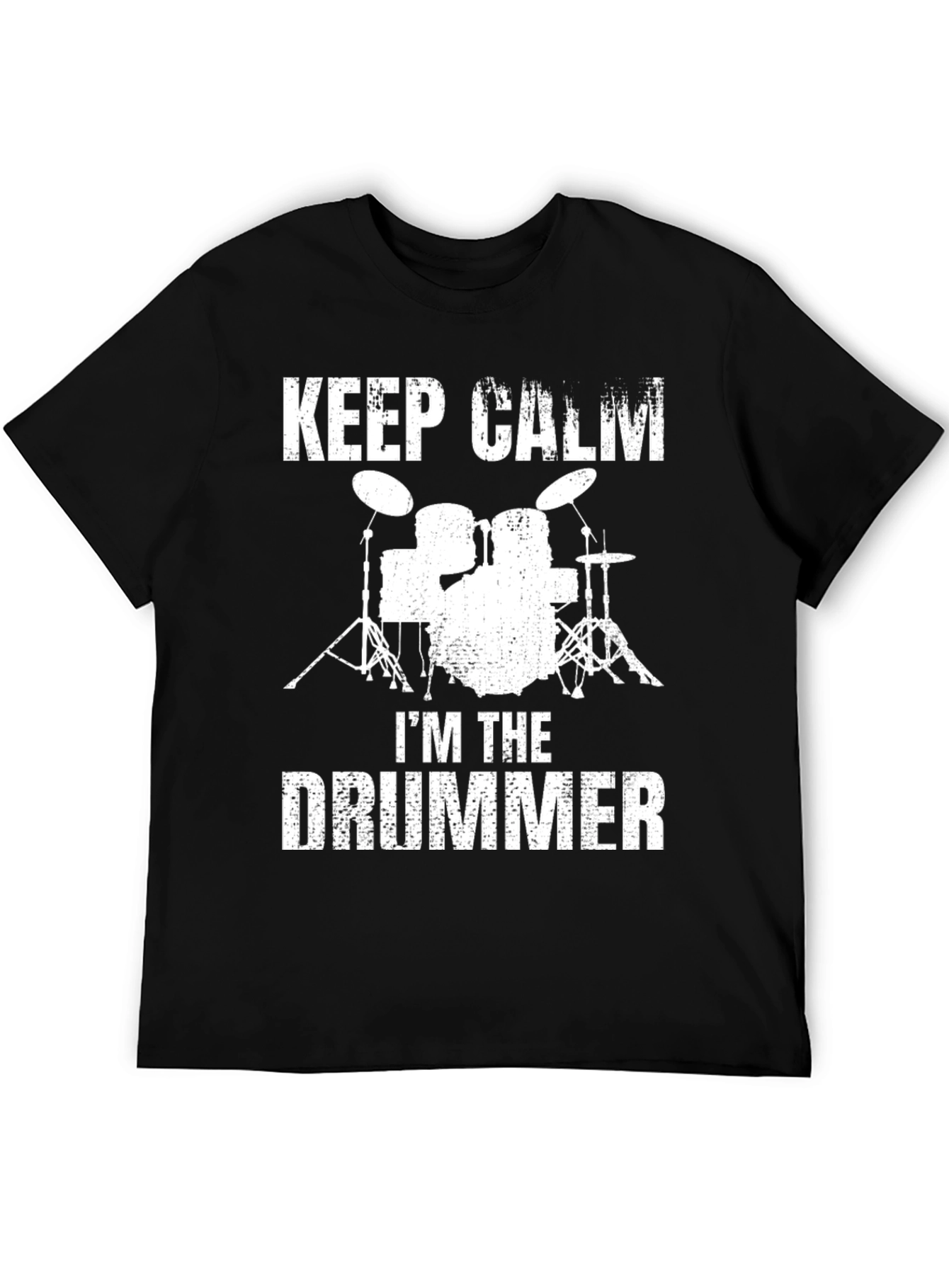Keep Calm Im The Drummer Black T-Shirt