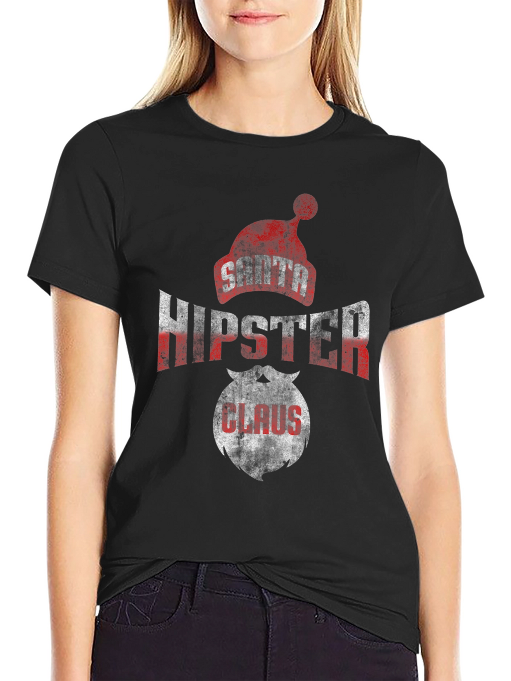 Santa Hipster Claus Graphic Tee
