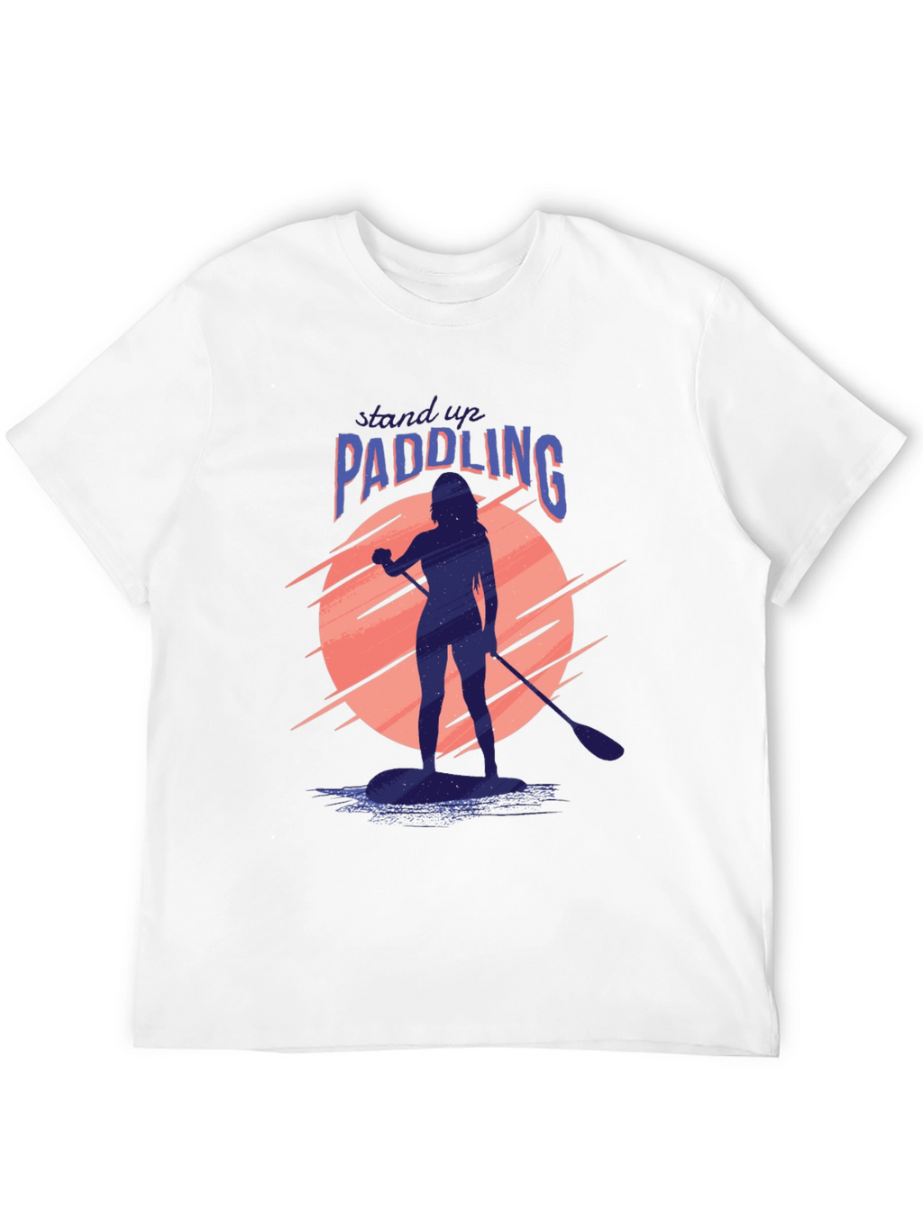 Stand Up Paddling Graphic Tee - Black Cotton
