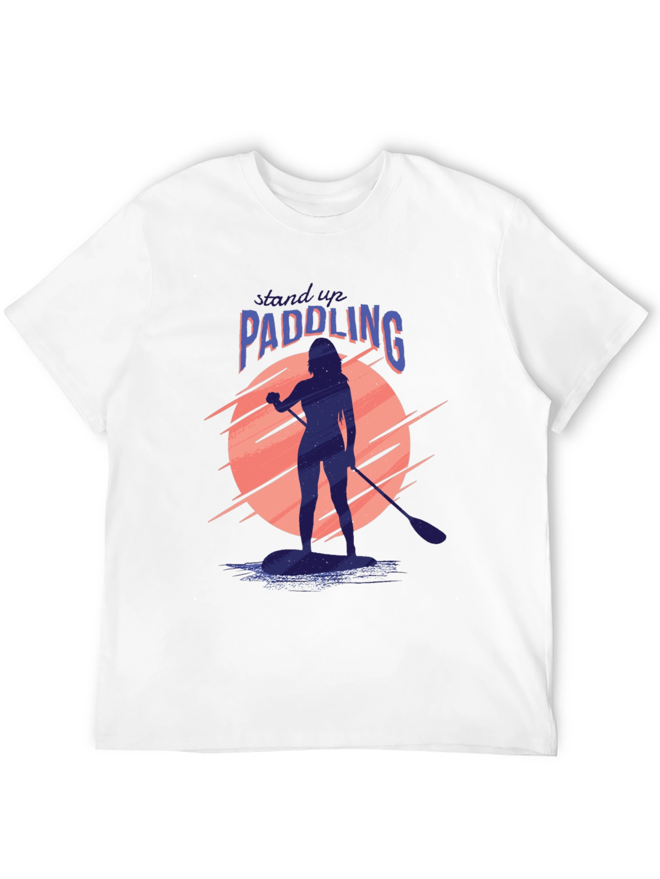 Stand Up Paddling Graphic Tee - Black Cotton