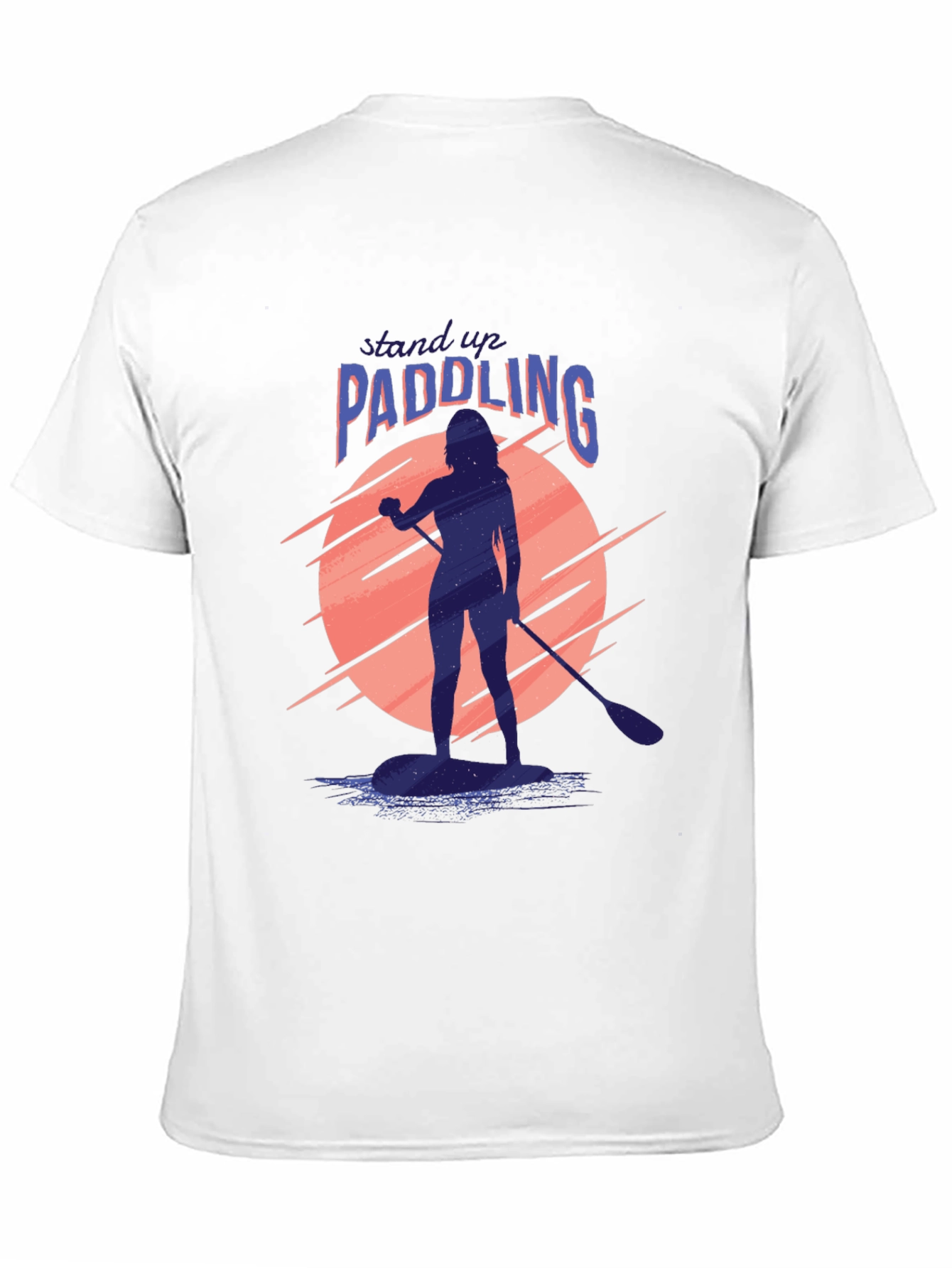 Stand Up Paddling Graphic Tee - Black Cotton