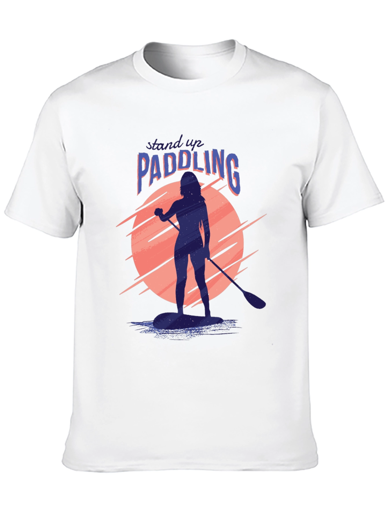 Stand Up Paddling Graphic Tee - Black Cotton