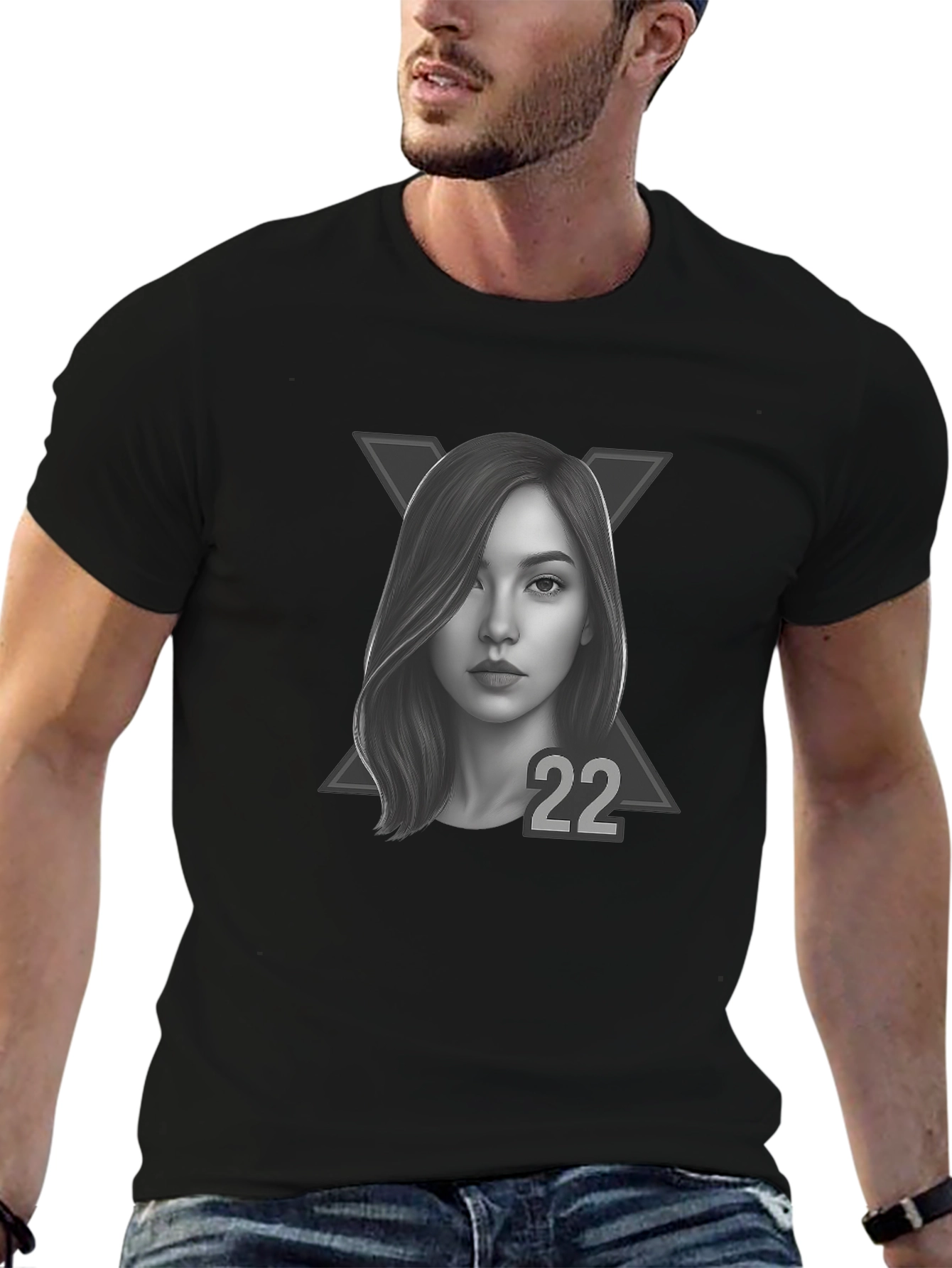 Artistic 22 Graphic Tee - Stylish Black T-Shirt