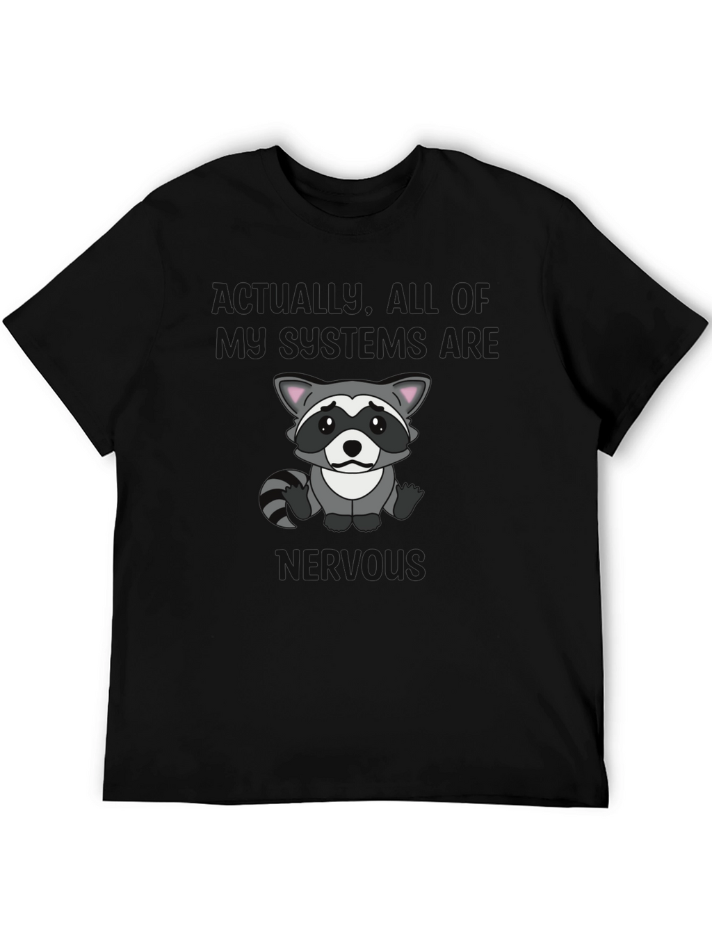 Raccoon Graphic T-Shirt - Actually Im Full of Rage