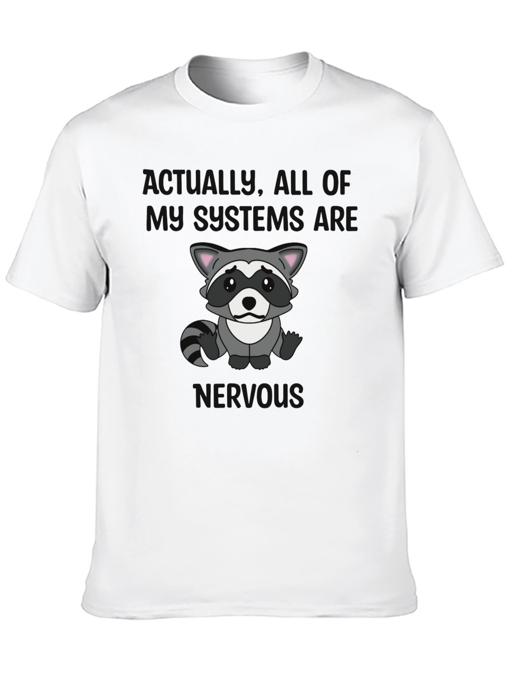 Raccoon Graphic T-Shirt - Actually Im Full of Rage