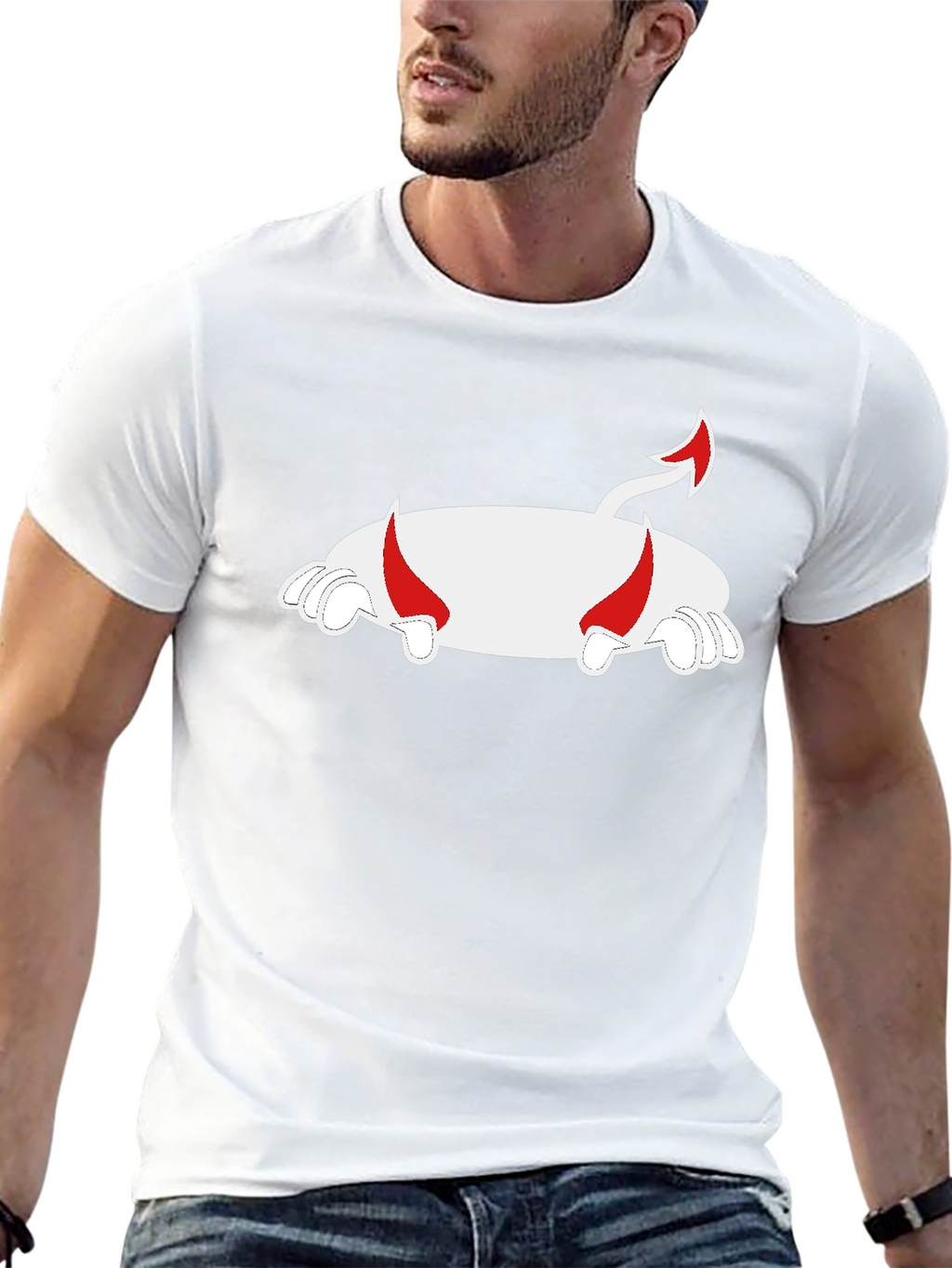 Devil Pig T-Shirt - Black Cotton Blend
