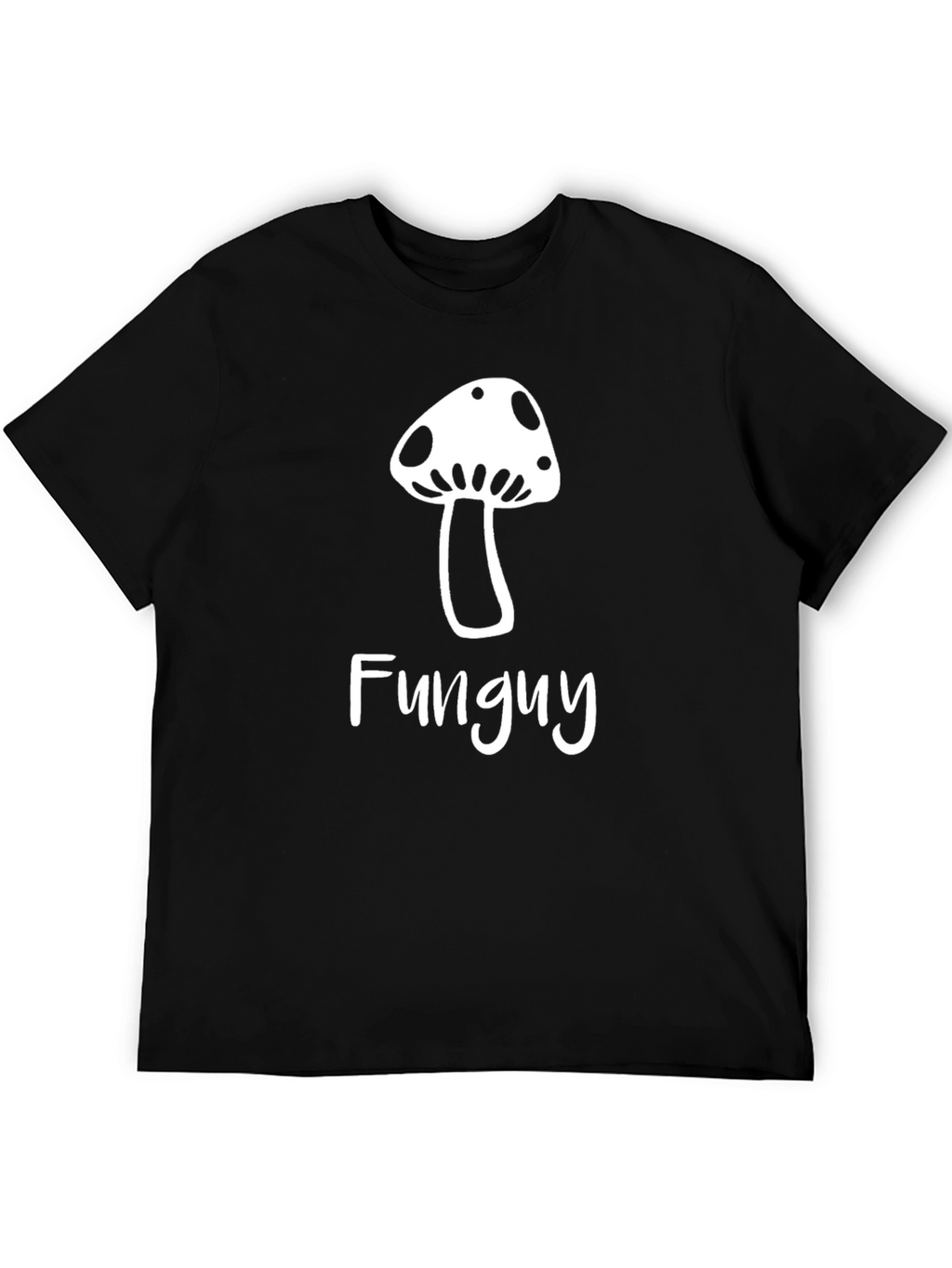 Funguy Mushroom Graphic Tee - Stylish Black T-Shirt